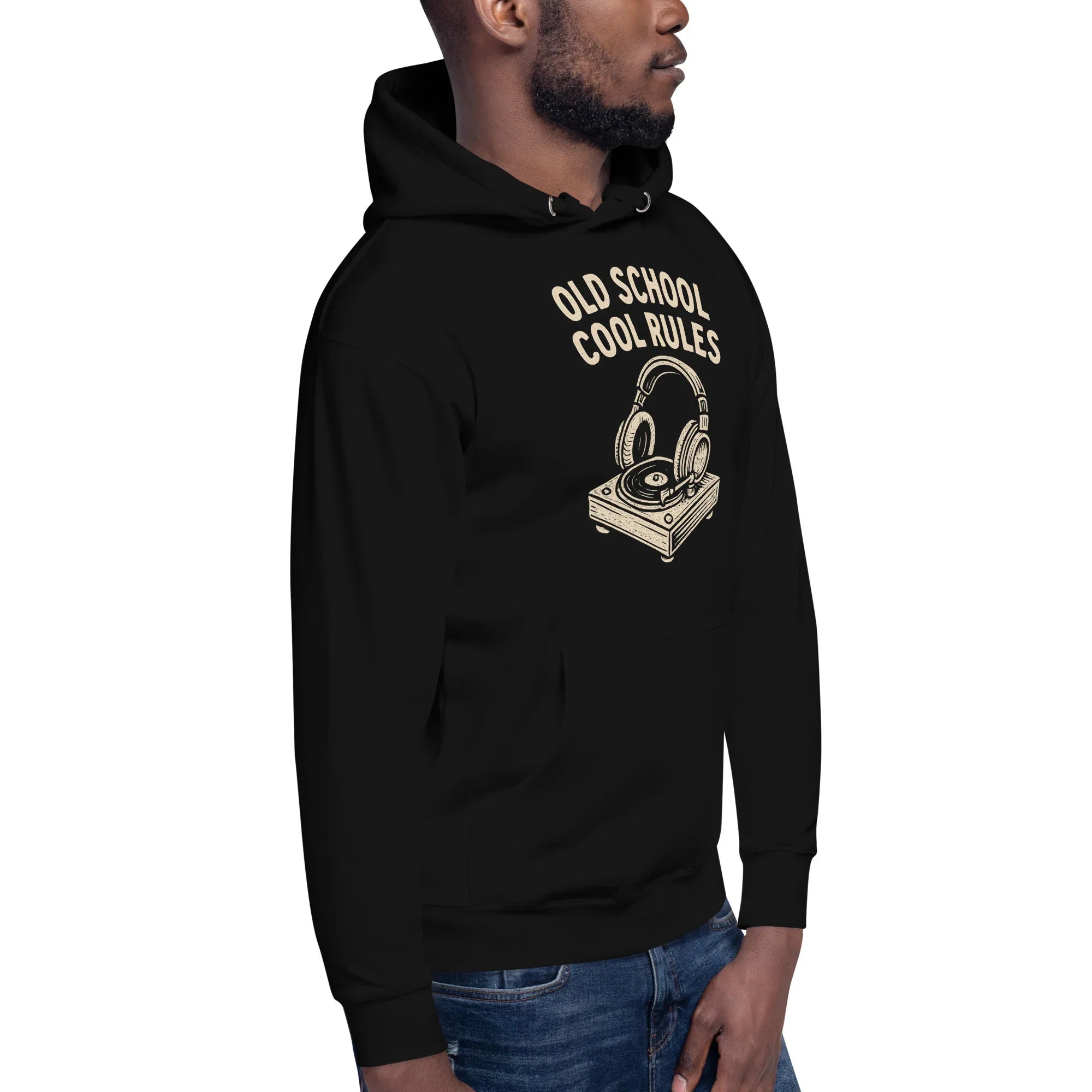 Old School Cool Rules Hoodie – Vintage Turntable Chillwear - RaZits