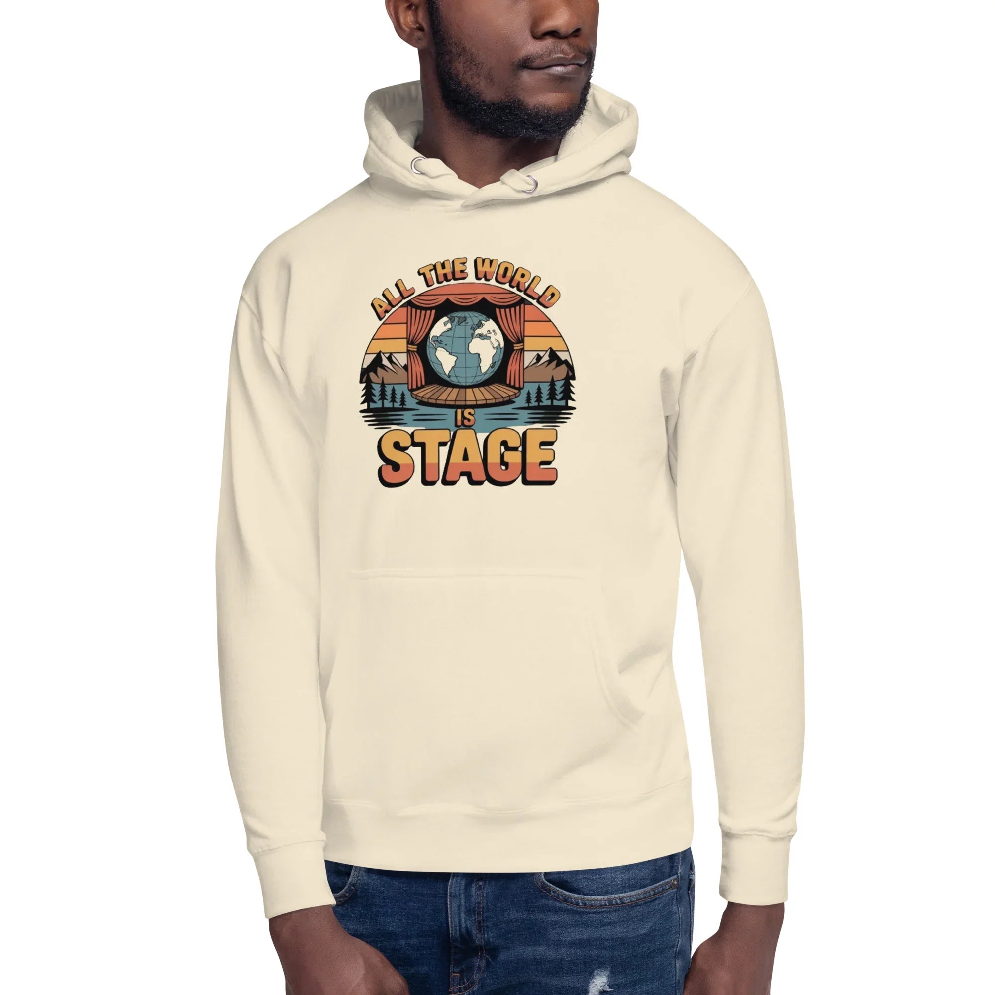 All The World Is Stage Hoodie – Retro Theater Quote - RaZits