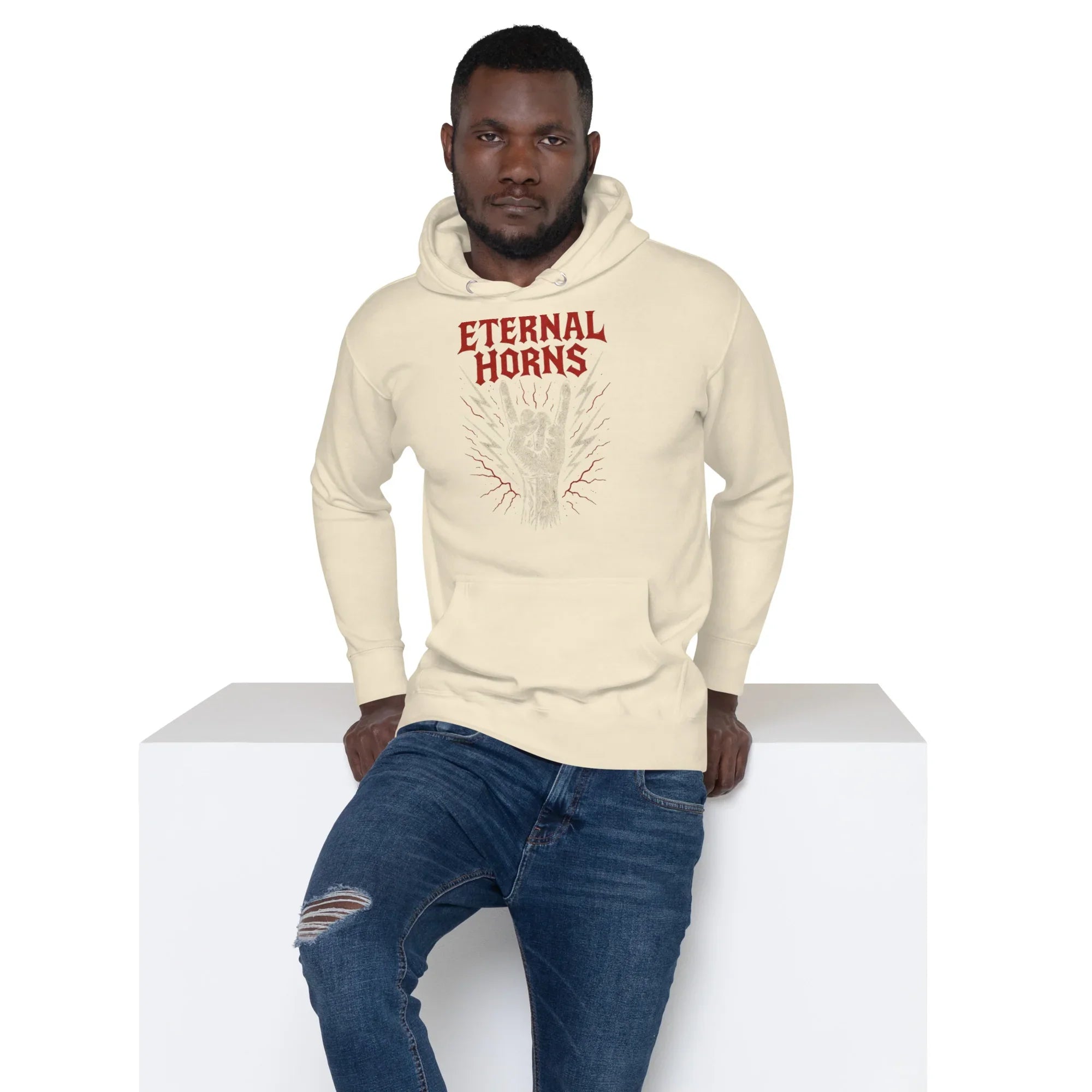 Eternal Horns Premium Hoodie – Lightning Rock Style - RaZits