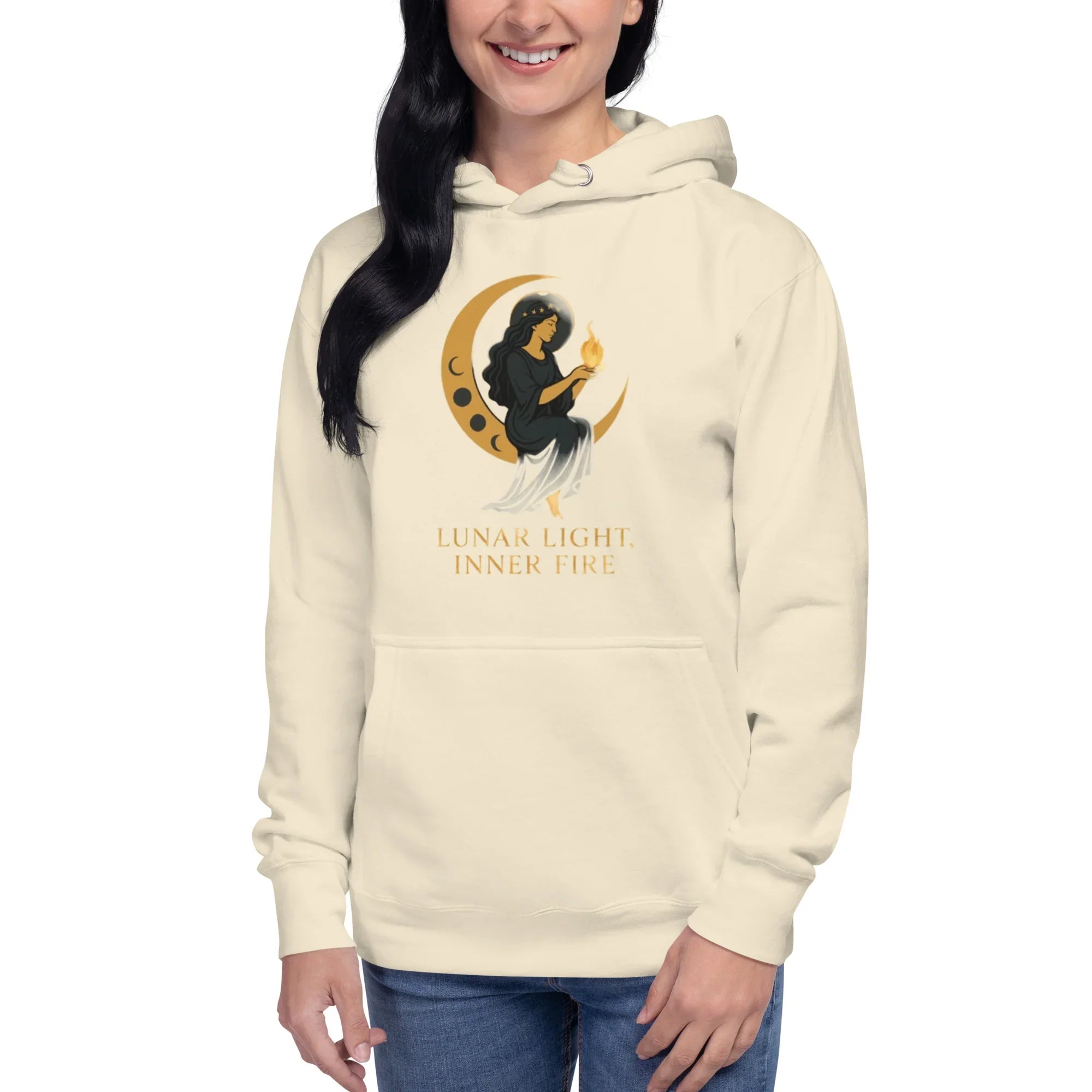 Lunar Light Inner Fire Hoodie – Moon Goddess Art - RaZits