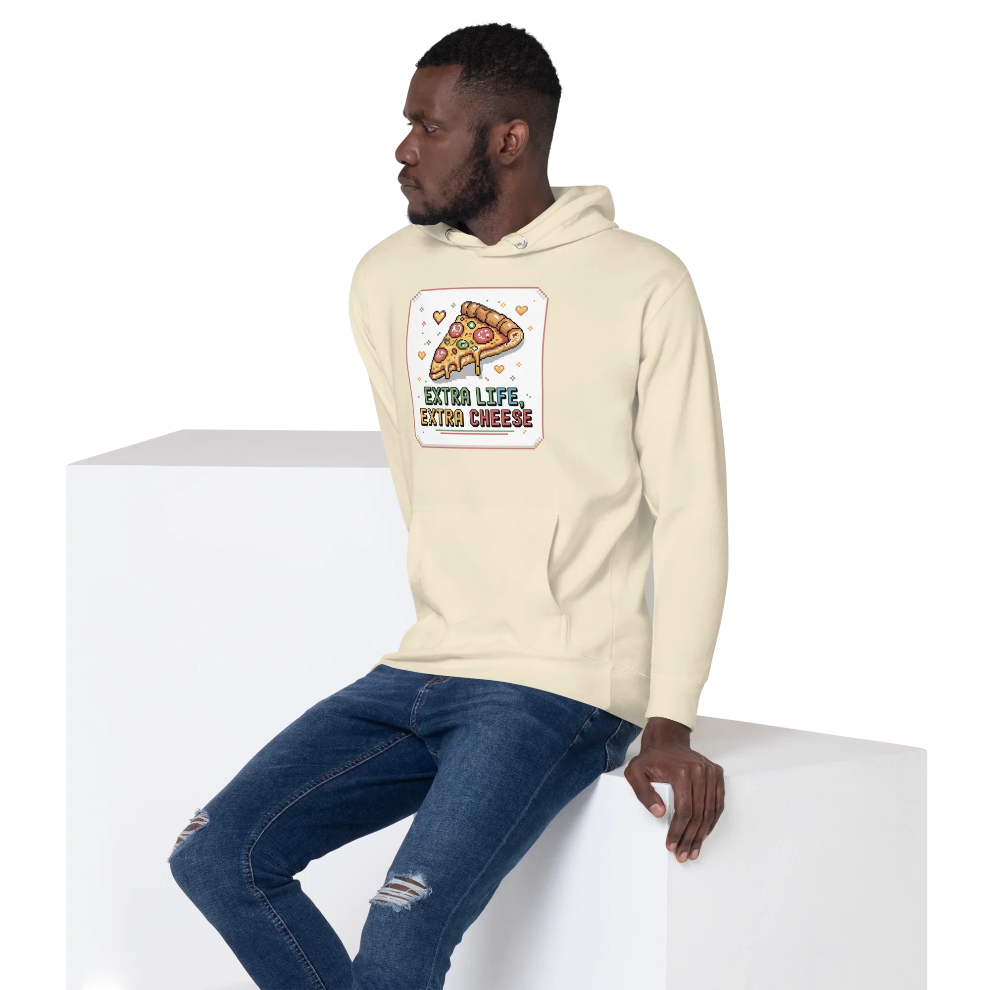 Extra Life Extra Cheese Hoodie – Pizza Gamer Style - RaZits