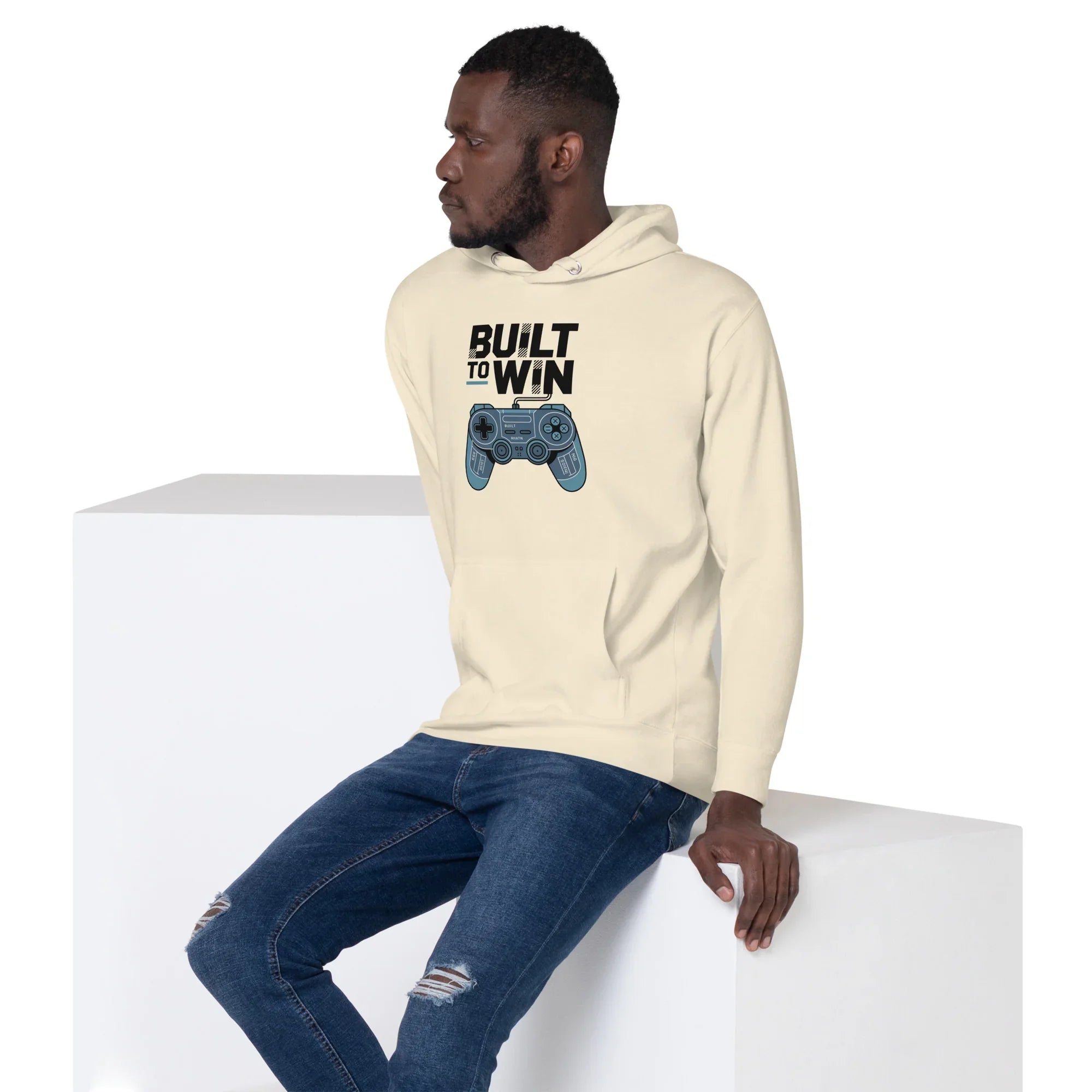Built to Win Hoodie – Retro Gamer Controller Design - RaZits