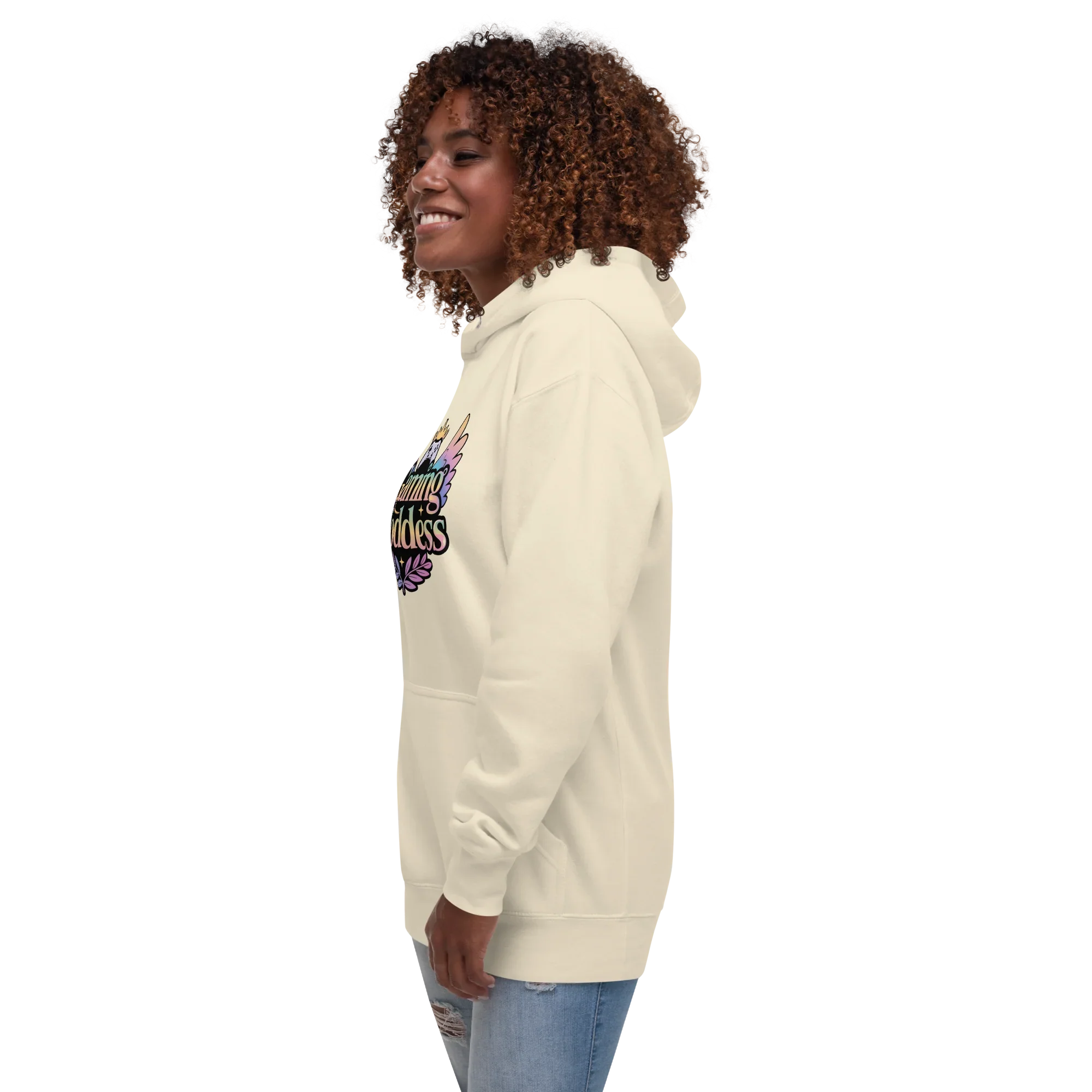 Gaming Goddess Hoodie – Pastel Wings & Crown Design for Women - RaZits