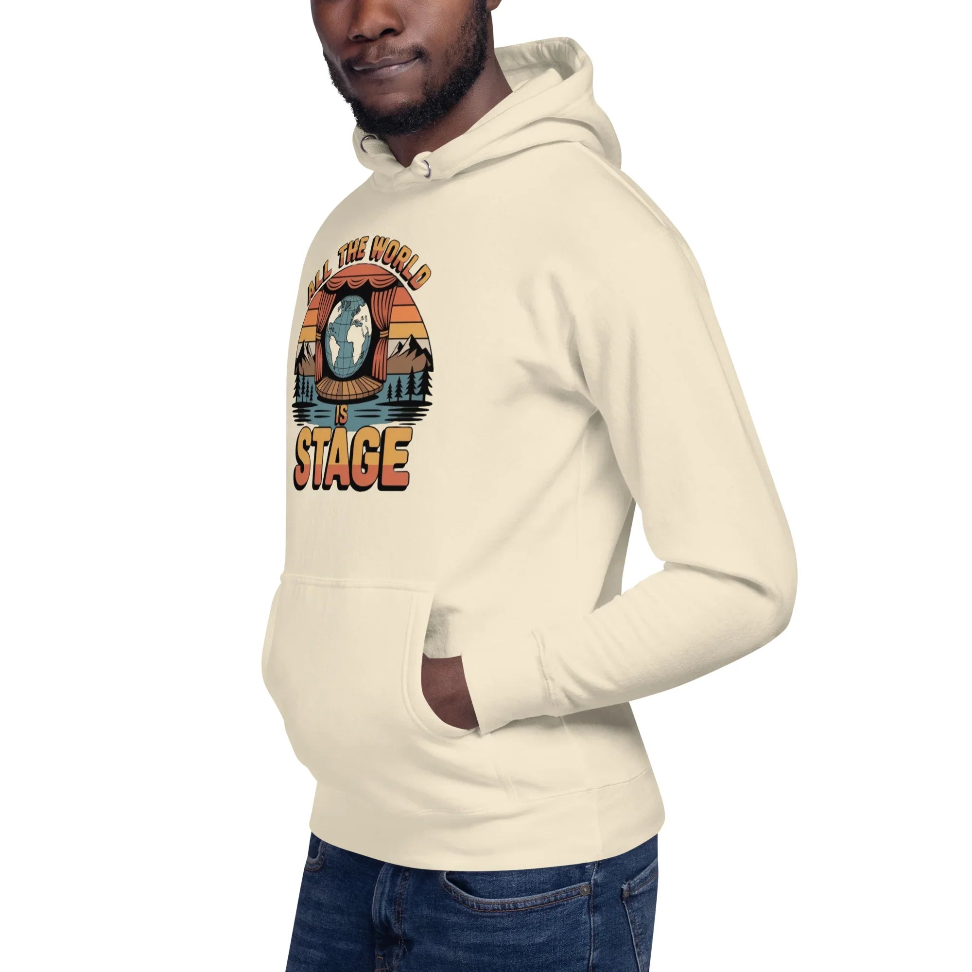 All The World Is Stage Hoodie – Retro Theater Quote - RaZits