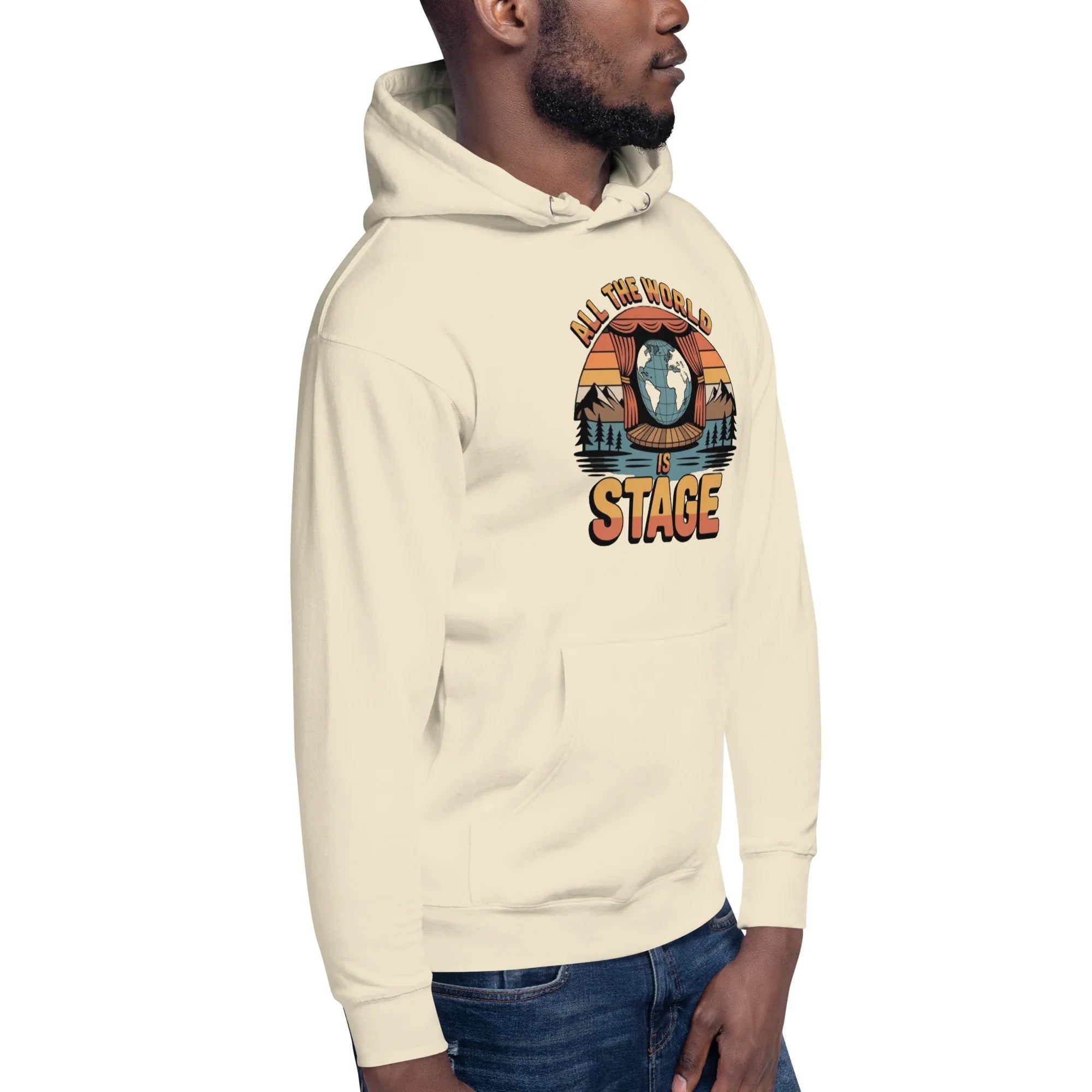 All The World Is Stage Hoodie – Retro Theater Quote - RaZits