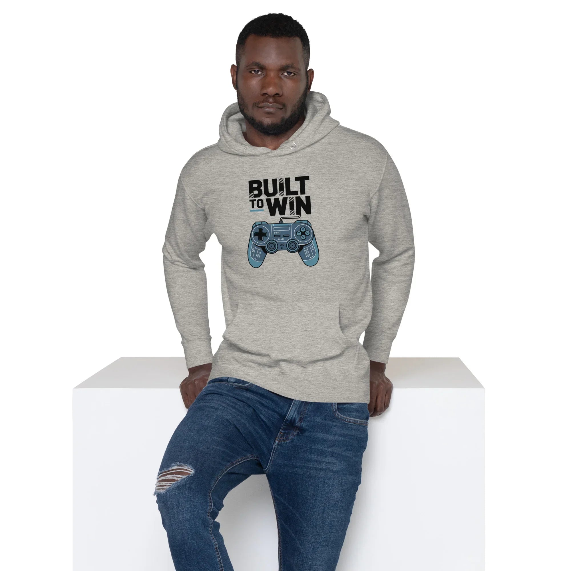 Built to Win Hoodie – Retro Gamer Controller Design - RaZits