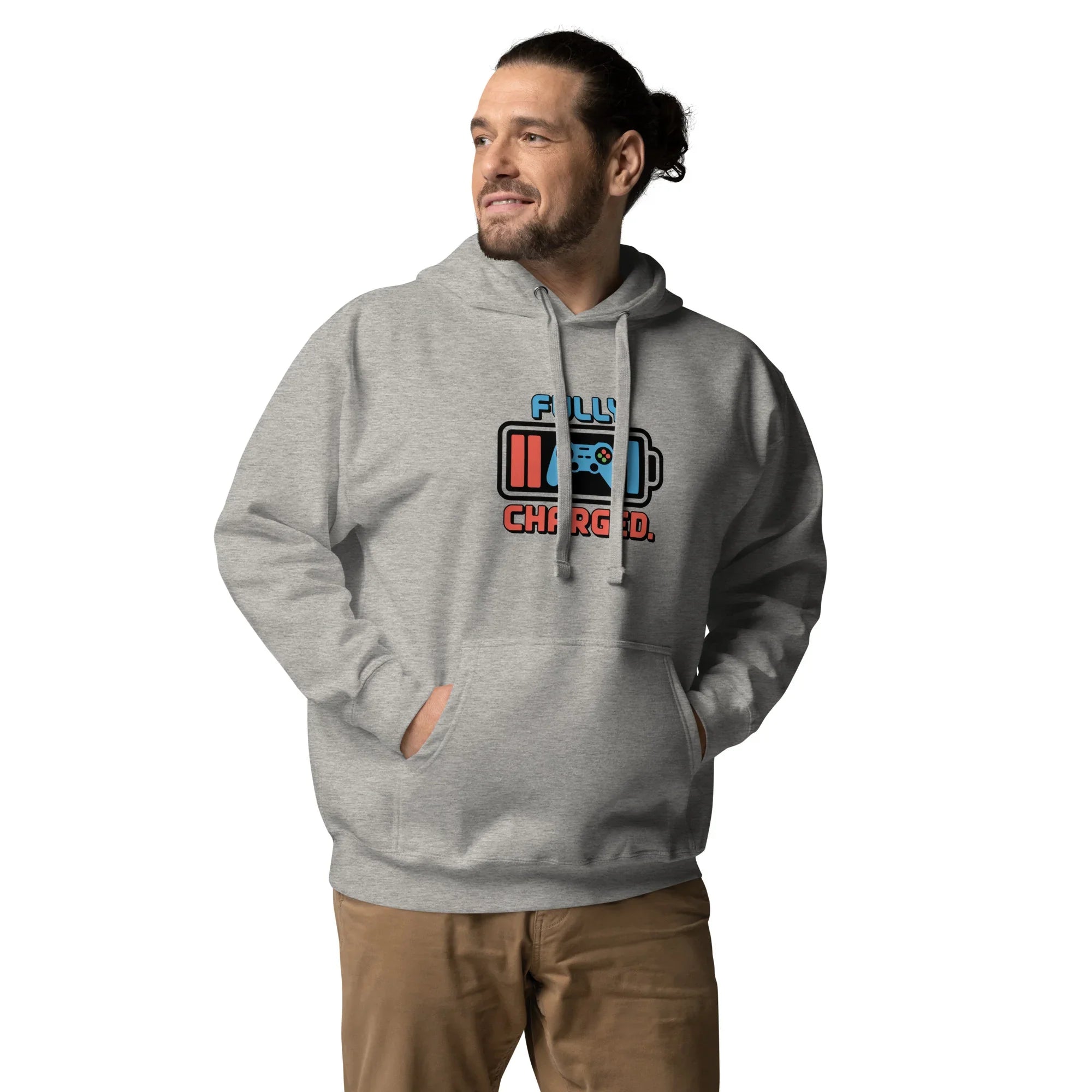 Fully Charged Hoodie – Gaming Controller Battery Design - RaZits