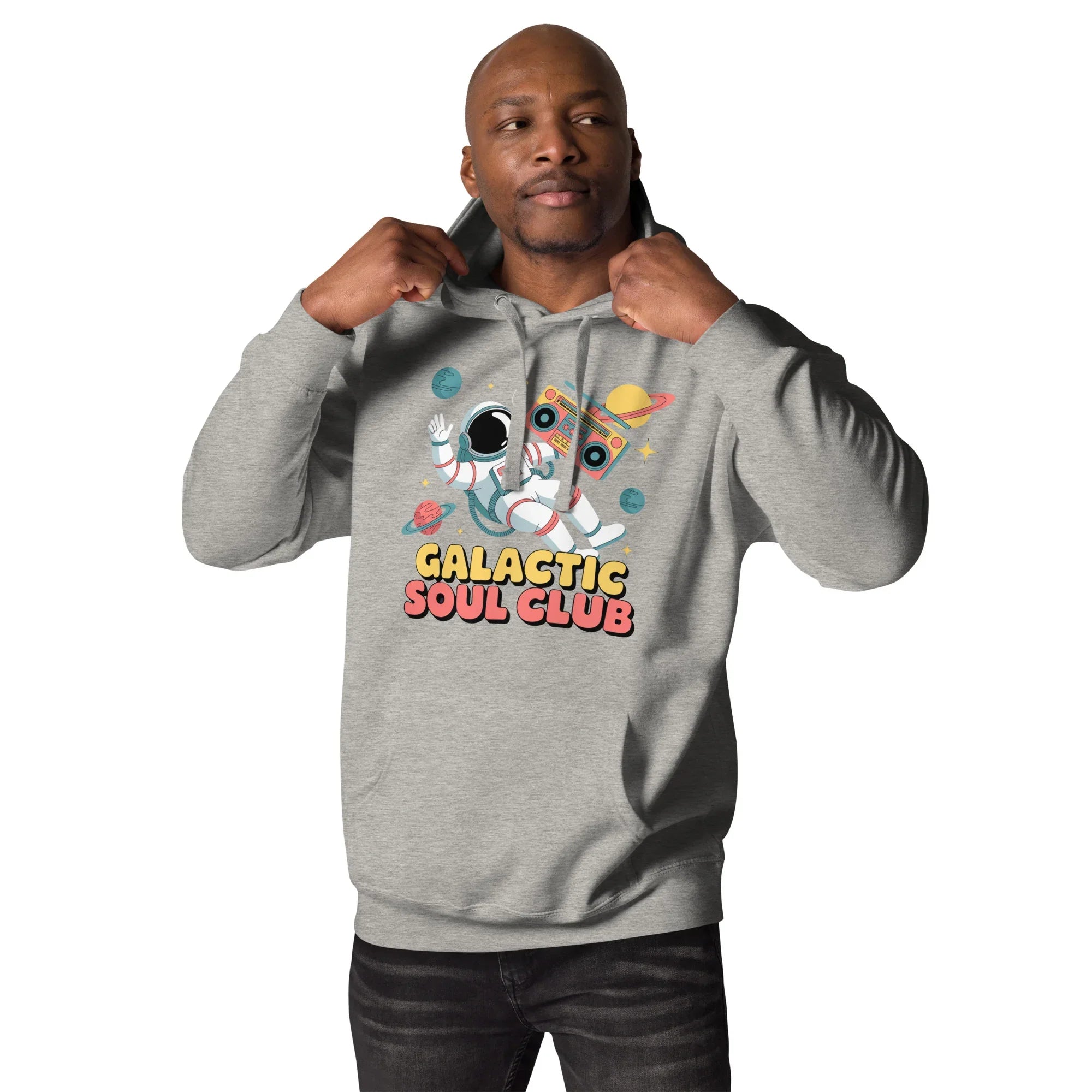 Galactic Soul Club Hoodie – Retro Astronaut Art - RaZits