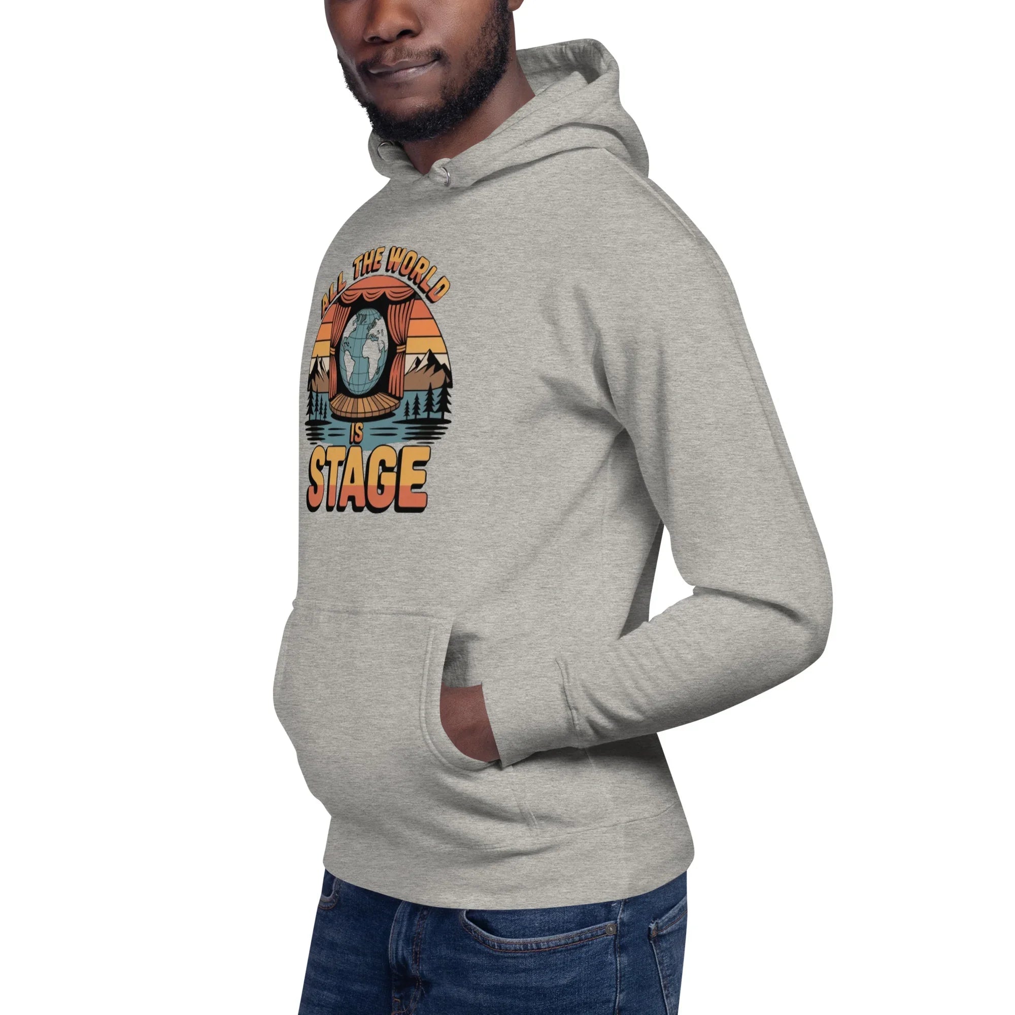 All The World Is Stage Hoodie – Retro Theater Quote - RaZits