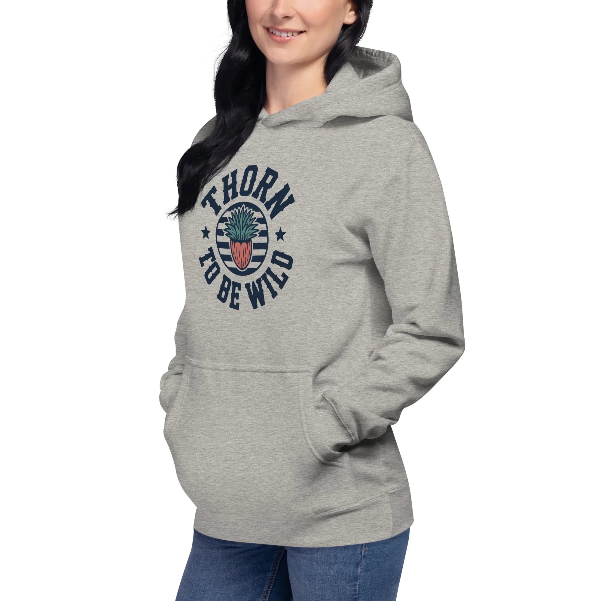 Cactus Hoodie – Thorn to Be Wild Funny Botanical Pullover - RaZits