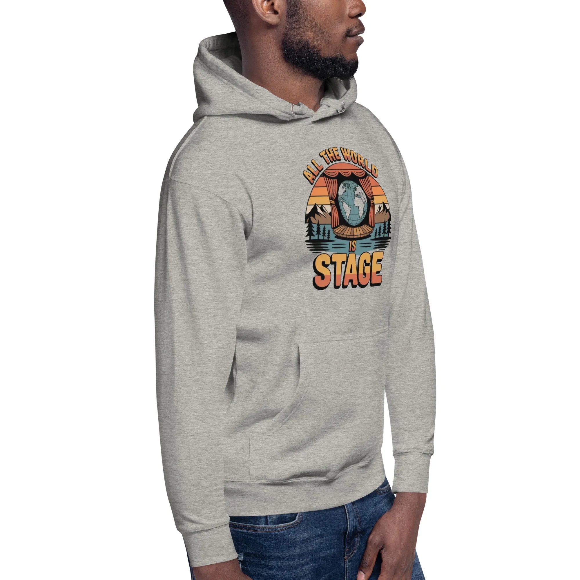 All The World Is Stage Hoodie – Retro Theater Quote - RaZits