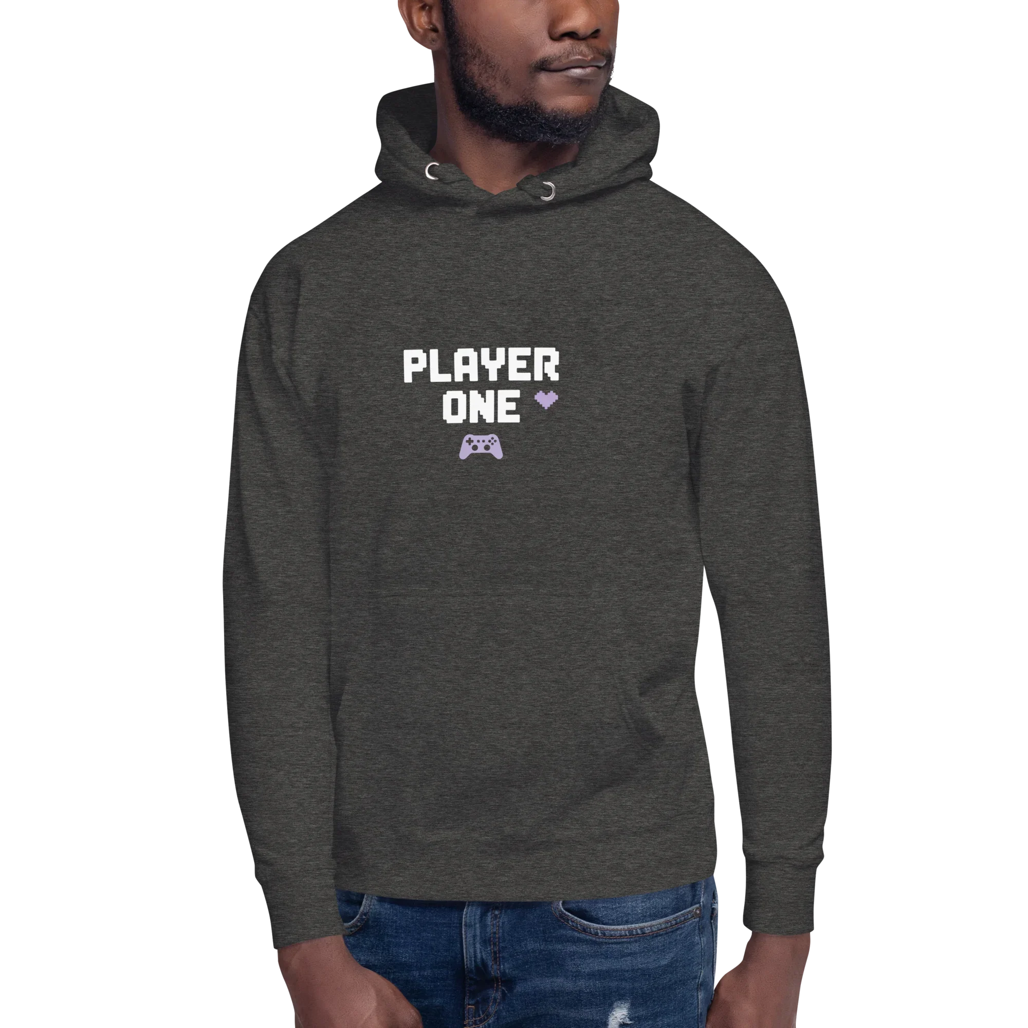 Player One Hoodie – Minimalist Pixel Gamer Design - RaZits