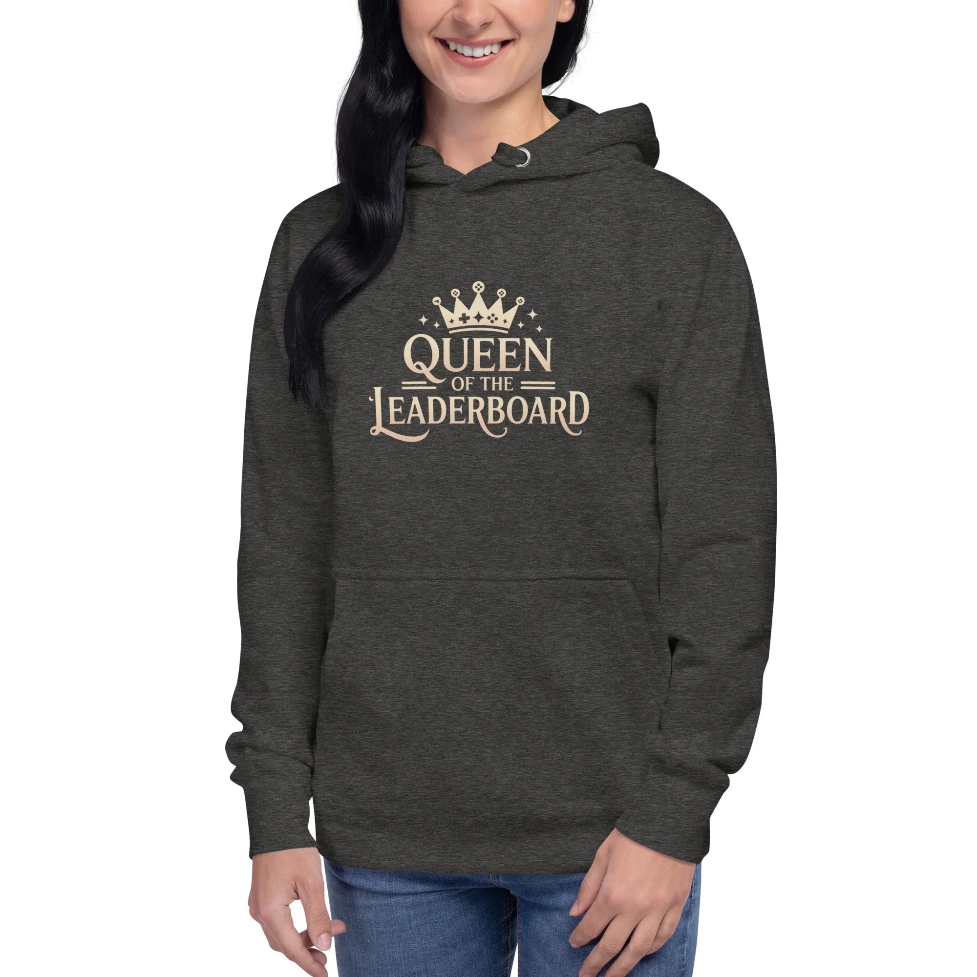 Queen of the Leaderboard Hoodie – Gamer Girl Crown Design - RaZits