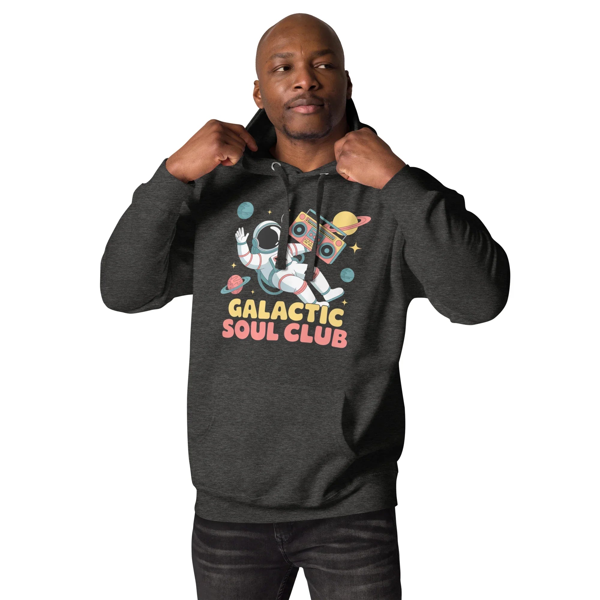 Galactic Soul Club Hoodie – Retro Astronaut Art - RaZits