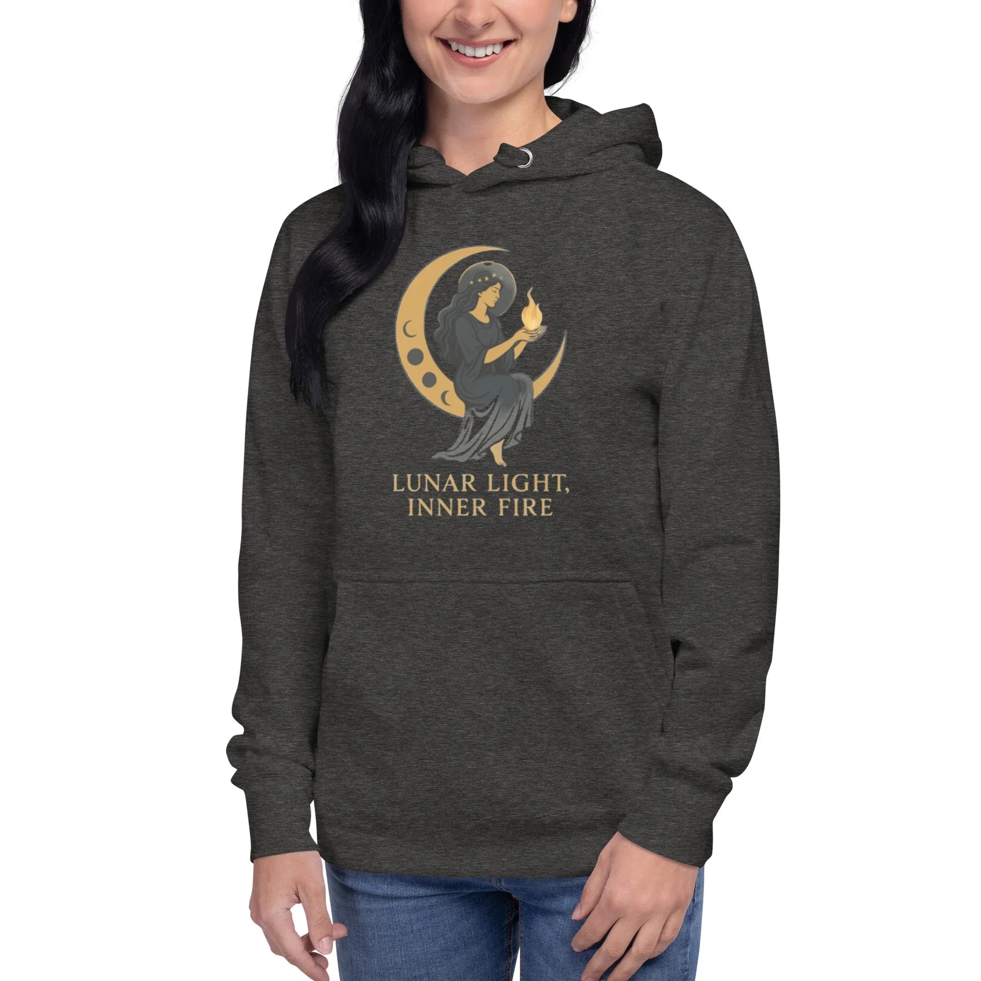 Lunar Light Inner Fire Hoodie – Moon Goddess Art - RaZits
