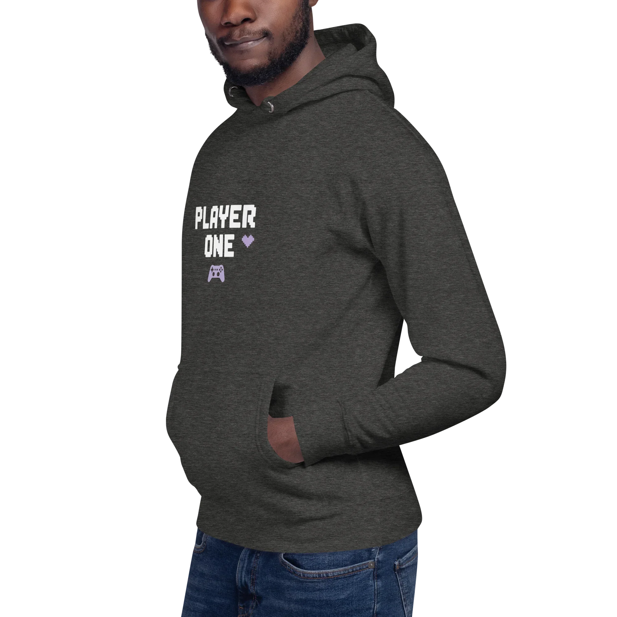 Player One Hoodie – Minimalist Pixel Gamer Design - RaZits
