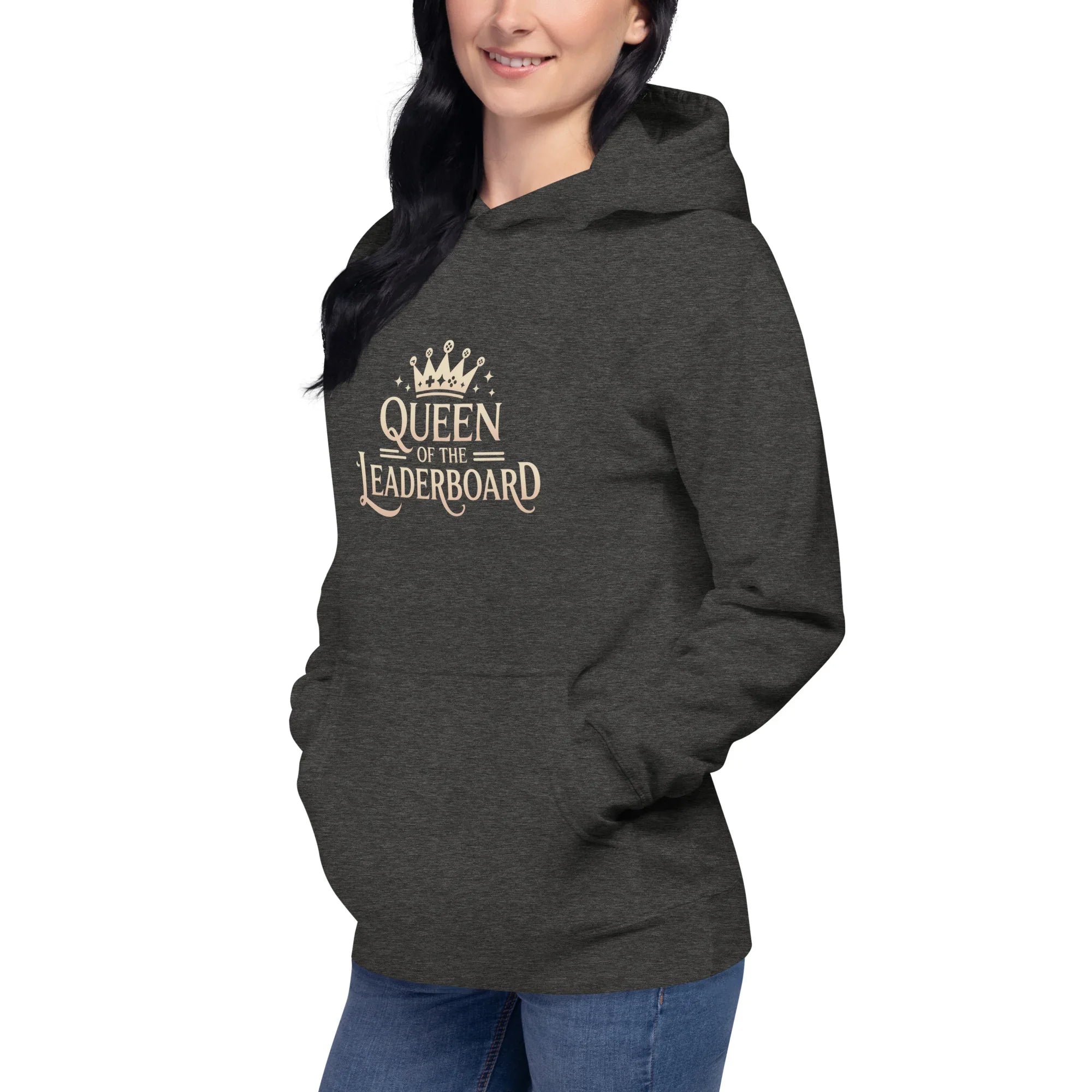 Queen of the Leaderboard Hoodie – Gamer Girl Crown Design - RaZits