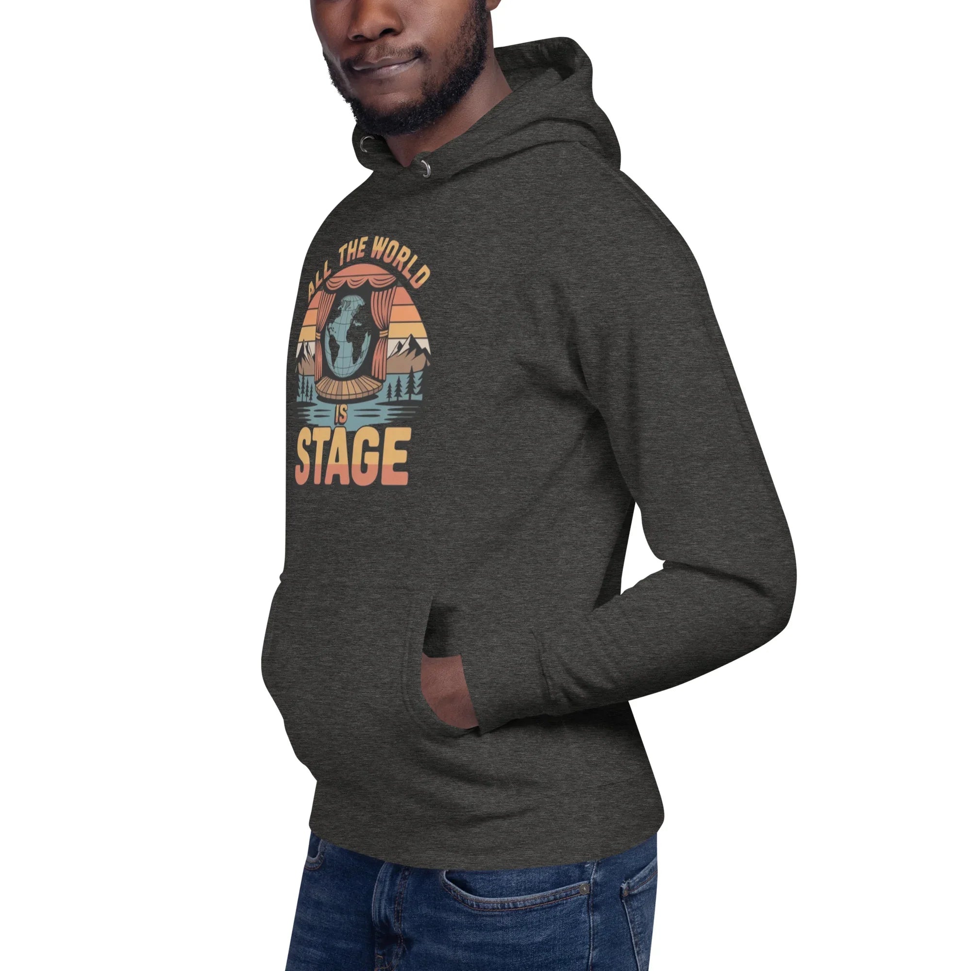 All The World Is Stage Hoodie – Retro Theater Quote - RaZits
