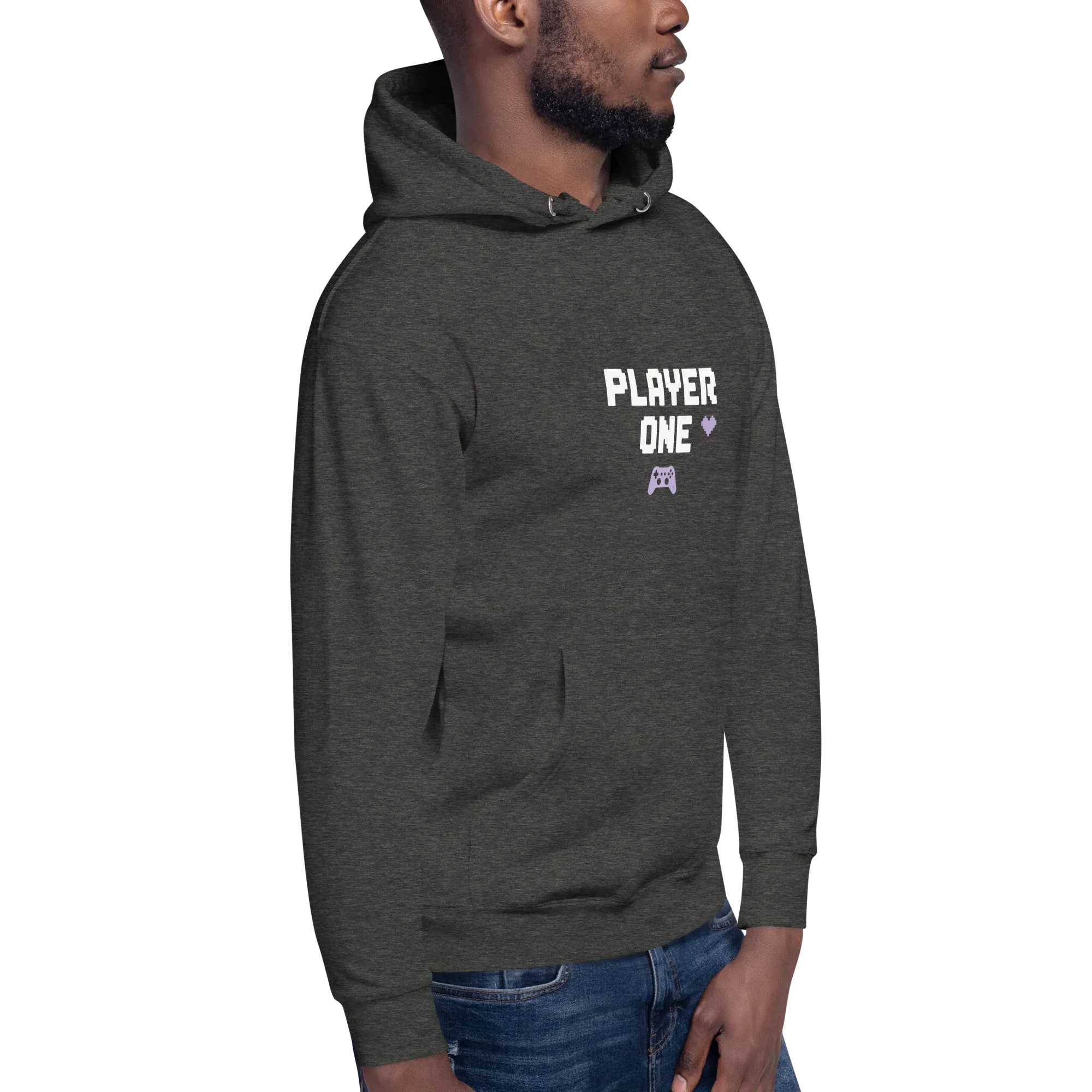 Player One Hoodie – Minimalist Pixel Gamer Design - RaZits