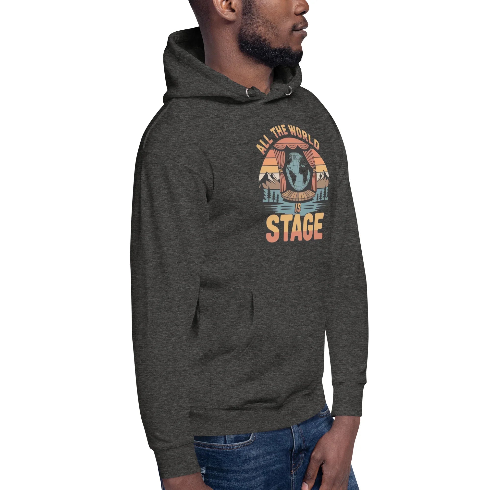 All The World Is Stage Hoodie – Retro Theater Quote - RaZits