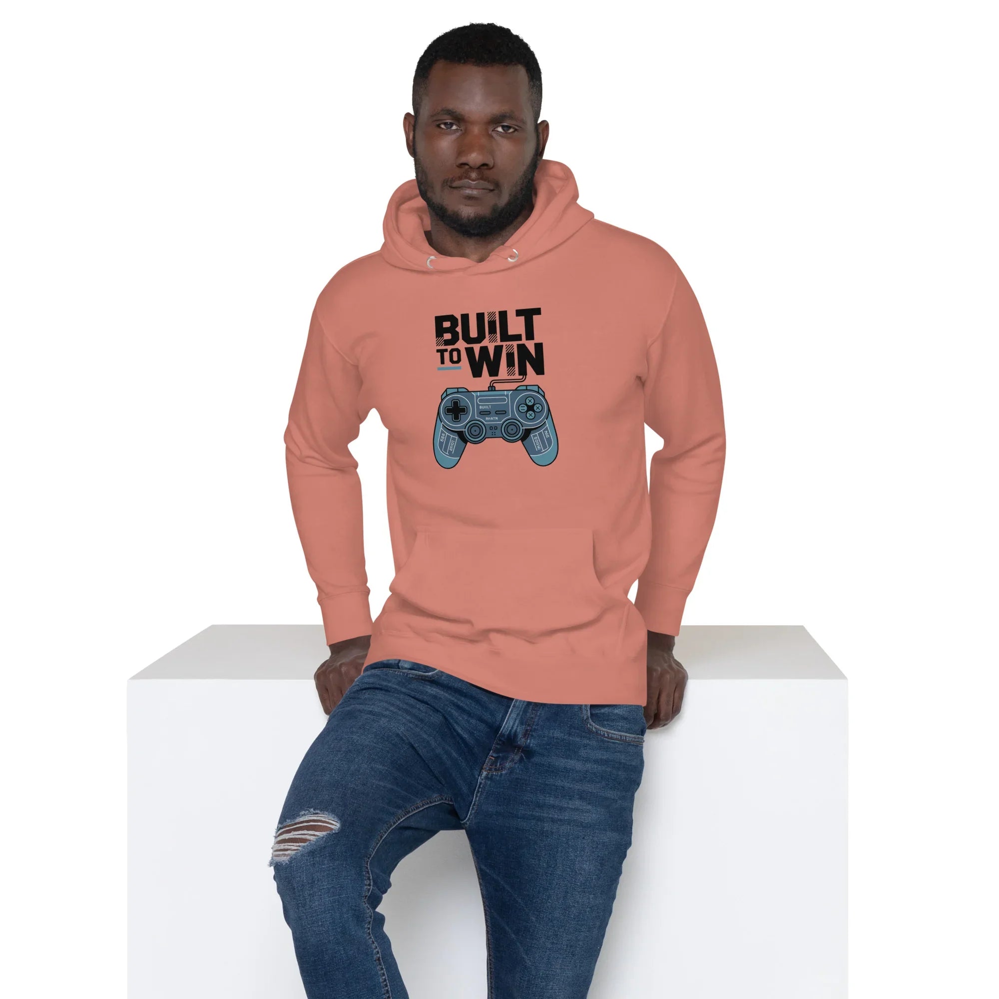 Built to Win Hoodie – Retro Gamer Controller Design - RaZits