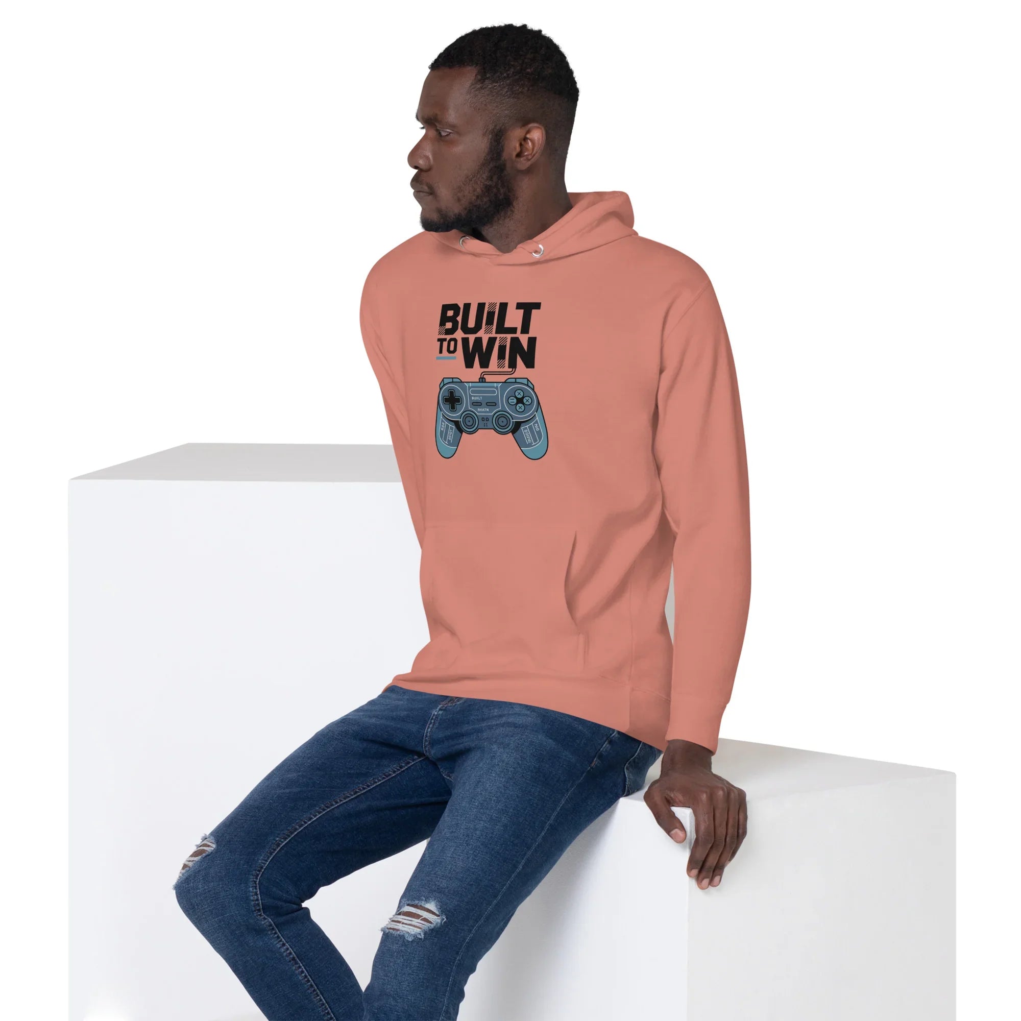 Built to Win Hoodie – Retro Gamer Controller Design - RaZits