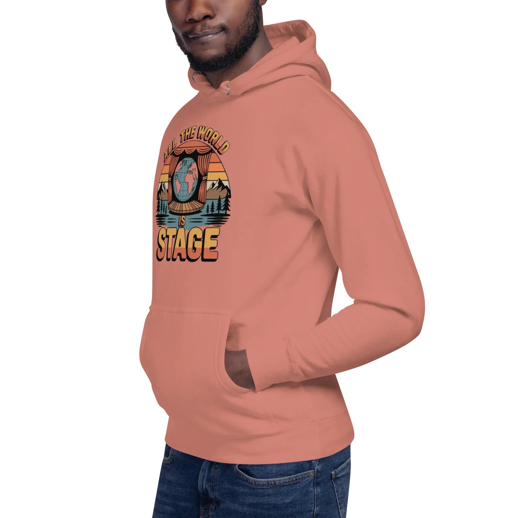 All The World Is Stage Hoodie – Retro Theater Quote - RaZits