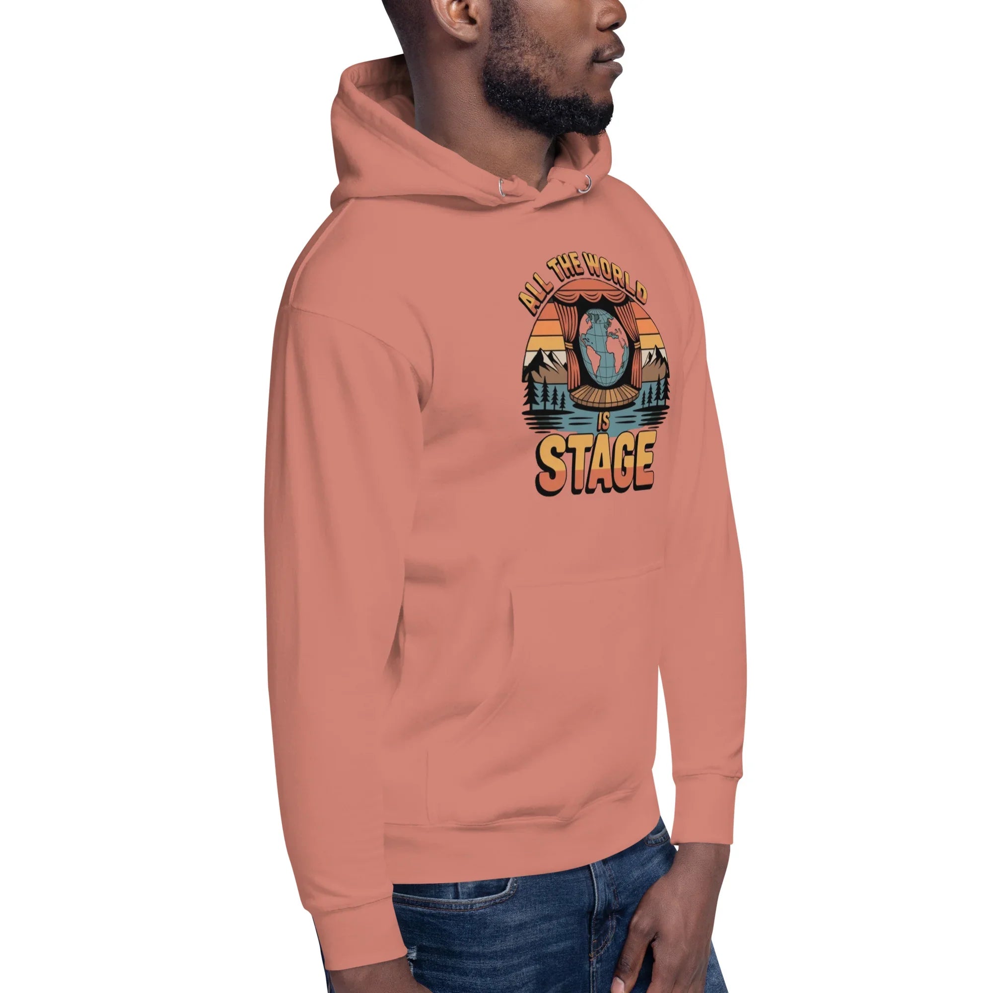 All The World Is Stage Hoodie – Retro Theater Quote - RaZits