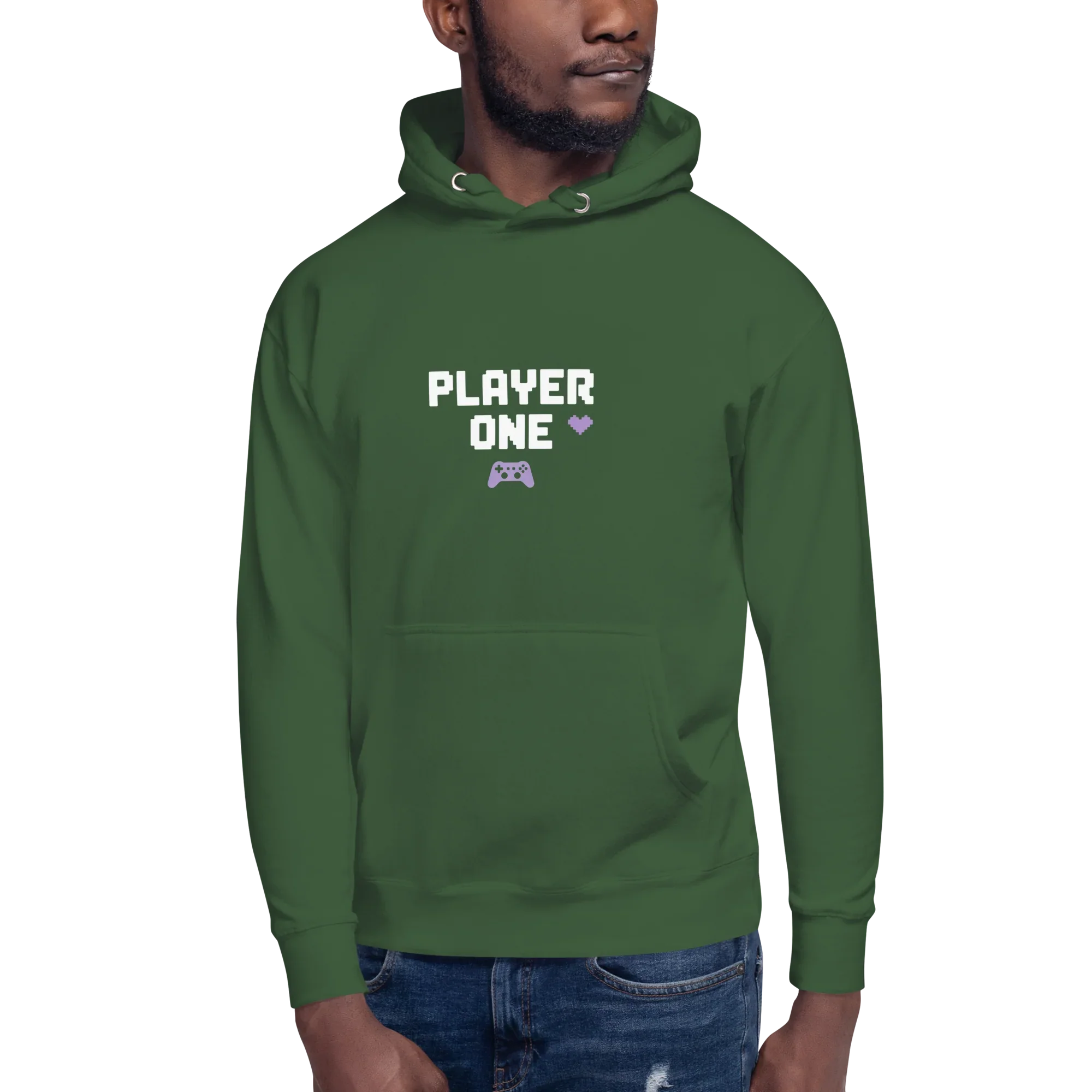 Player One Hoodie – Minimalist Pixel Gamer Design - RaZits