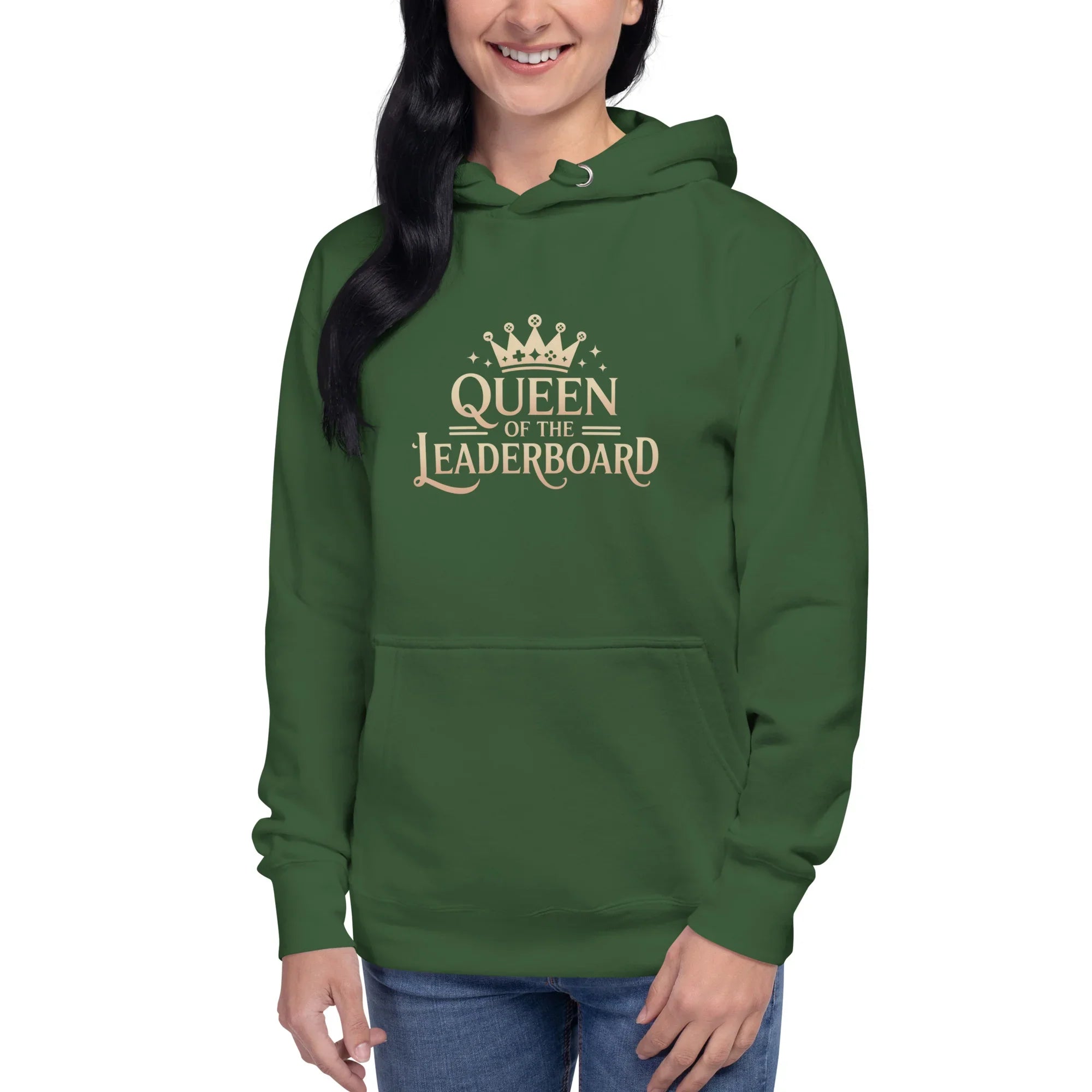 Queen of the Leaderboard Hoodie – Gamer Girl Crown Design - RaZits