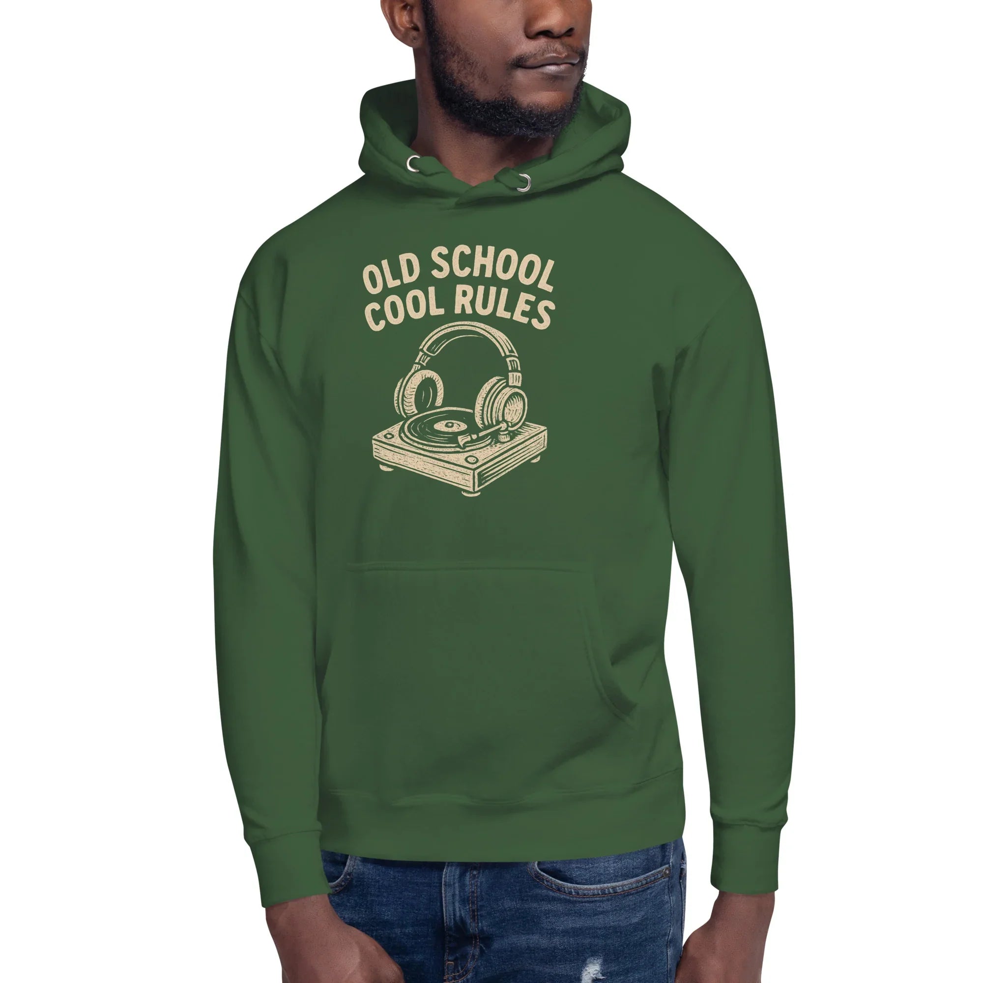 Old School Cool Rules Hoodie – Vintage Turntable Chillwear - RaZits