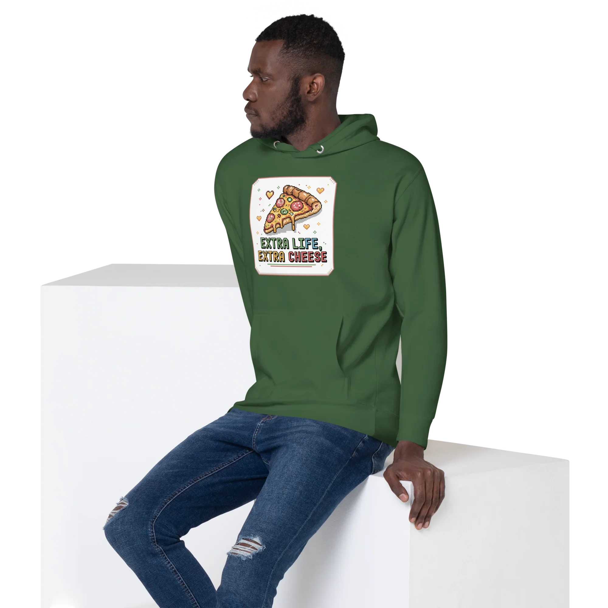 Extra Life Extra Cheese Hoodie – Pizza Gamer Style - RaZits