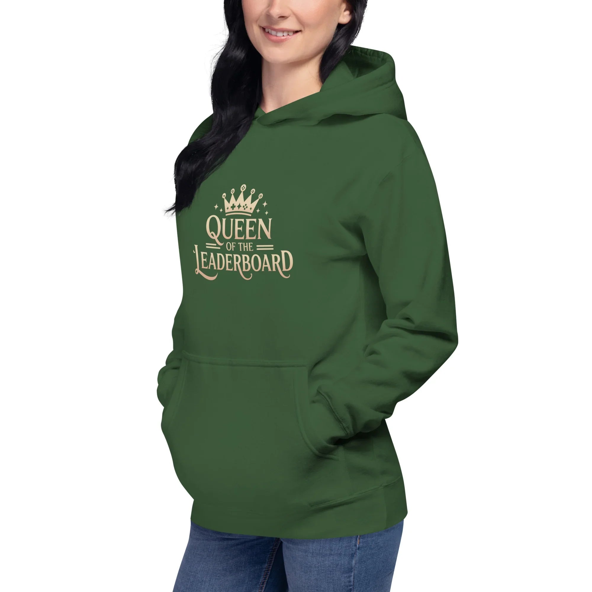 Queen of the Leaderboard Hoodie – Gamer Girl Crown Design - RaZits