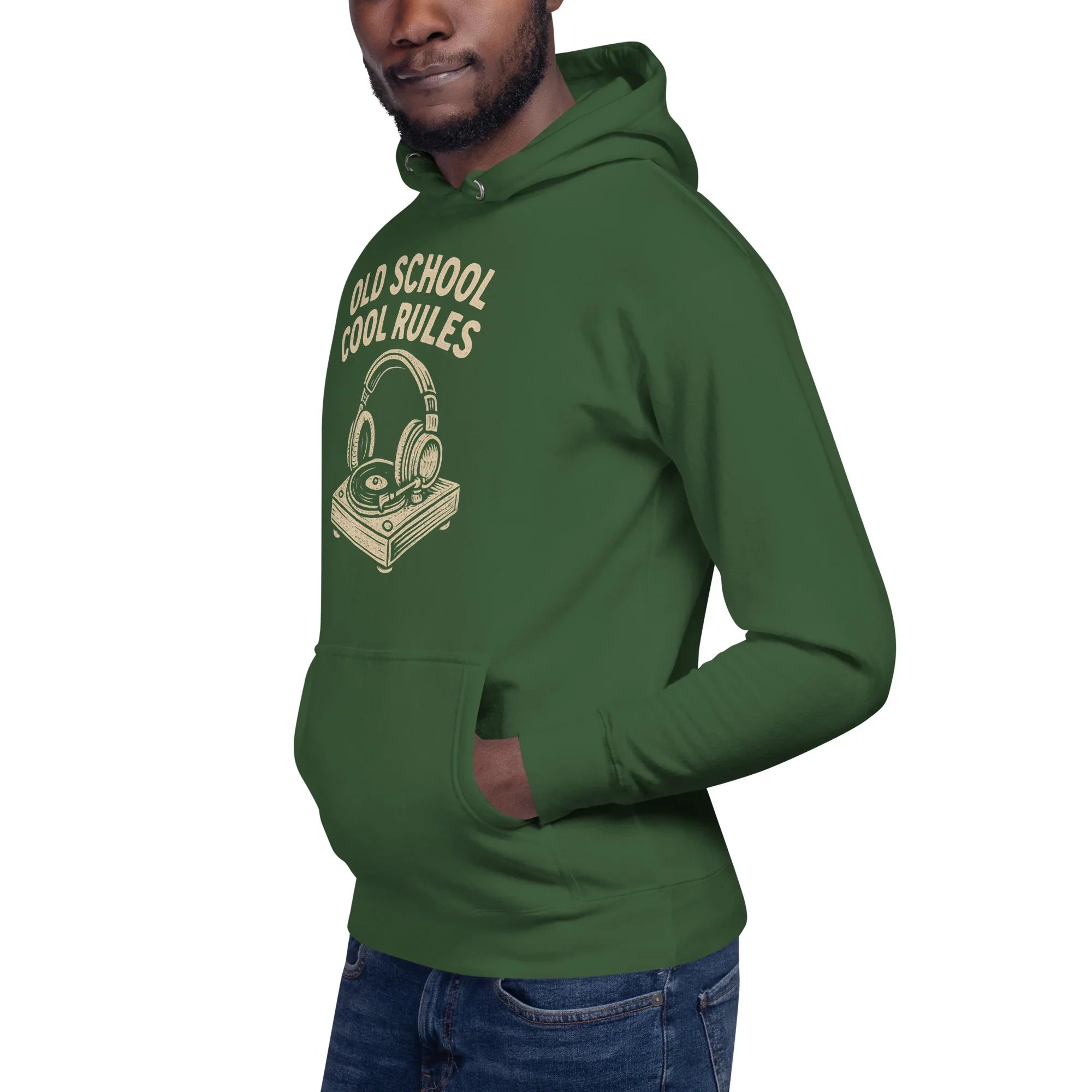 Old School Cool Rules Hoodie – Vintage Turntable Chillwear - RaZits