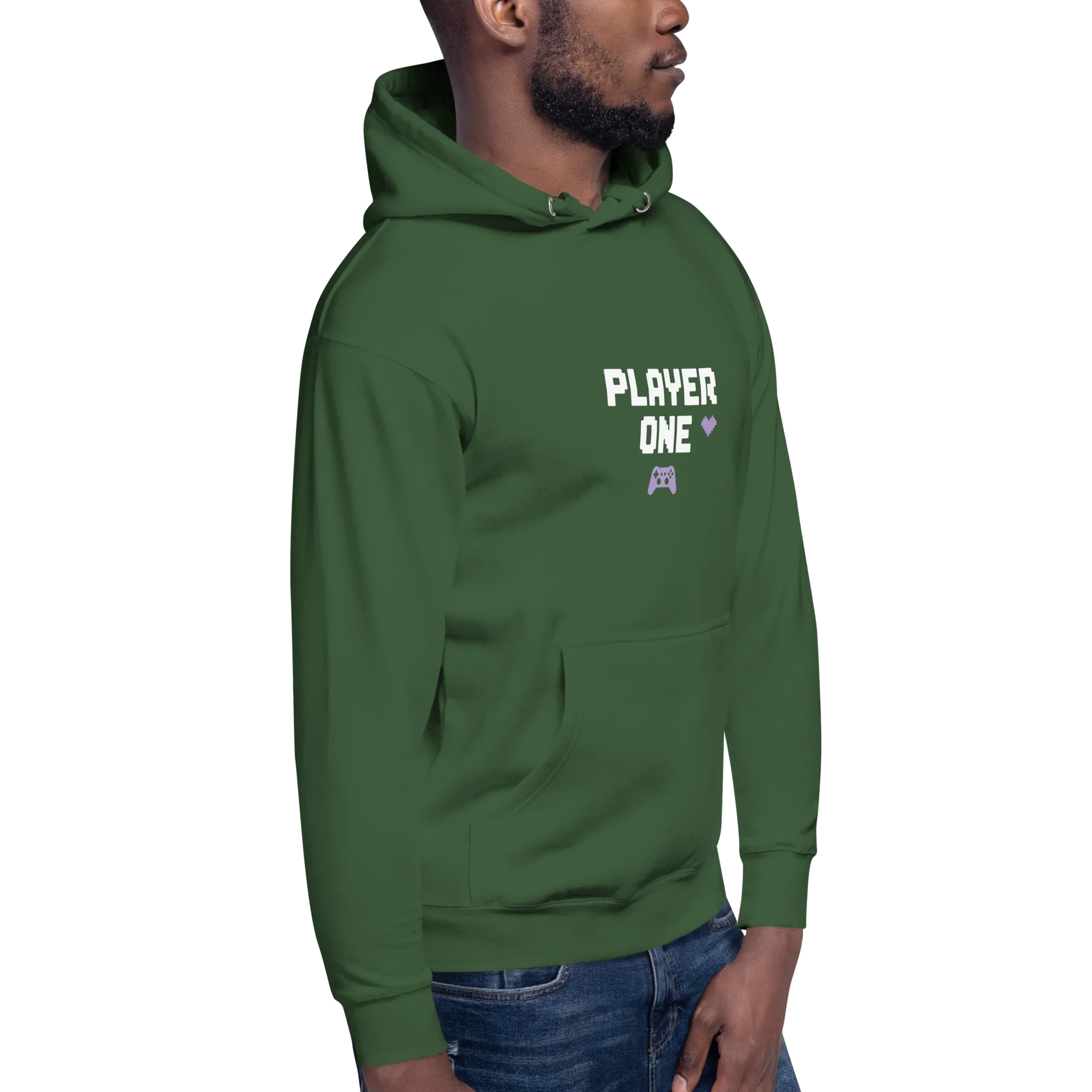 Player One Hoodie – Minimalist Pixel Gamer Design - RaZits