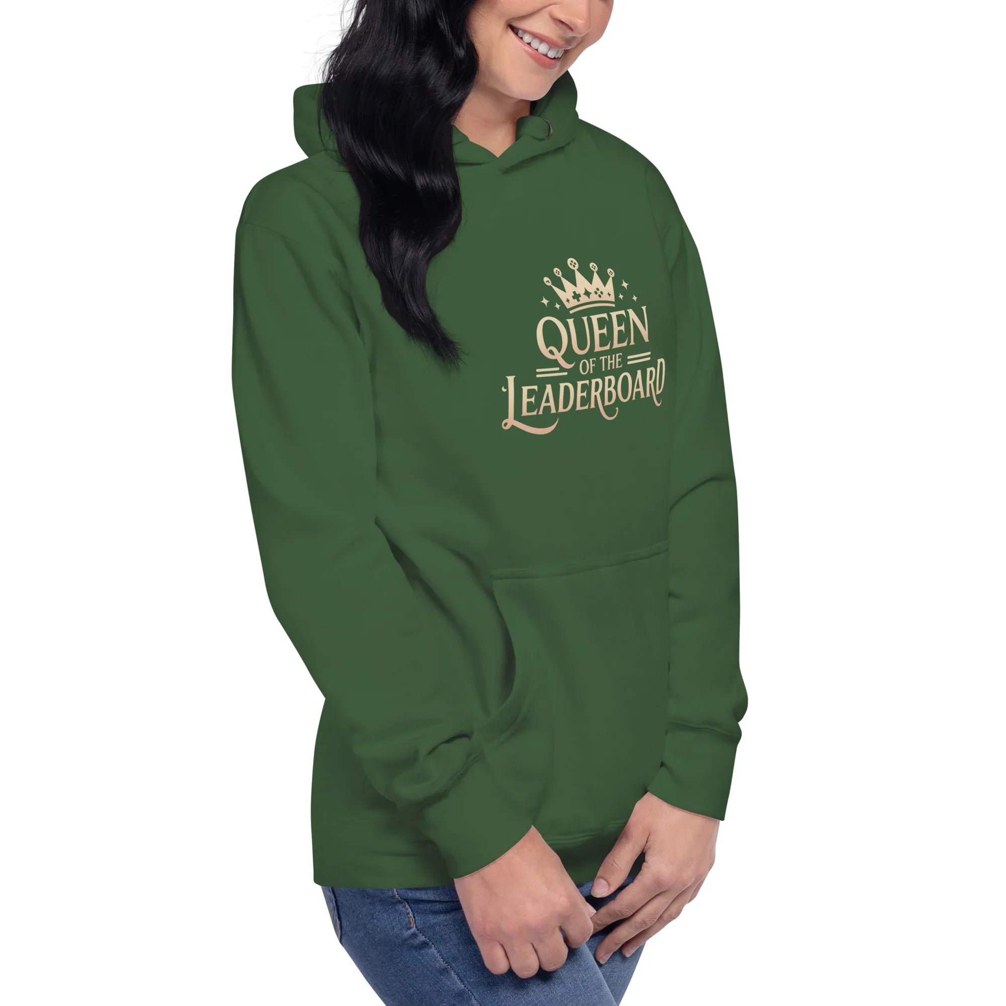 Queen of the Leaderboard Hoodie – Gamer Girl Crown Design - RaZits