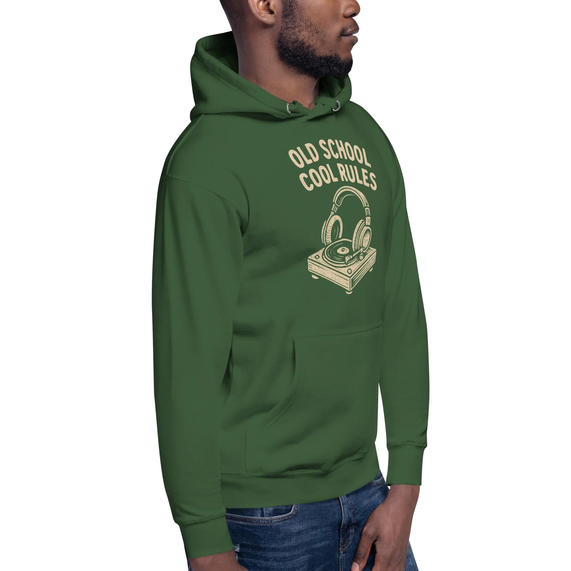 Old School Cool Rules Hoodie – Vintage Turntable Chillwear - RaZits