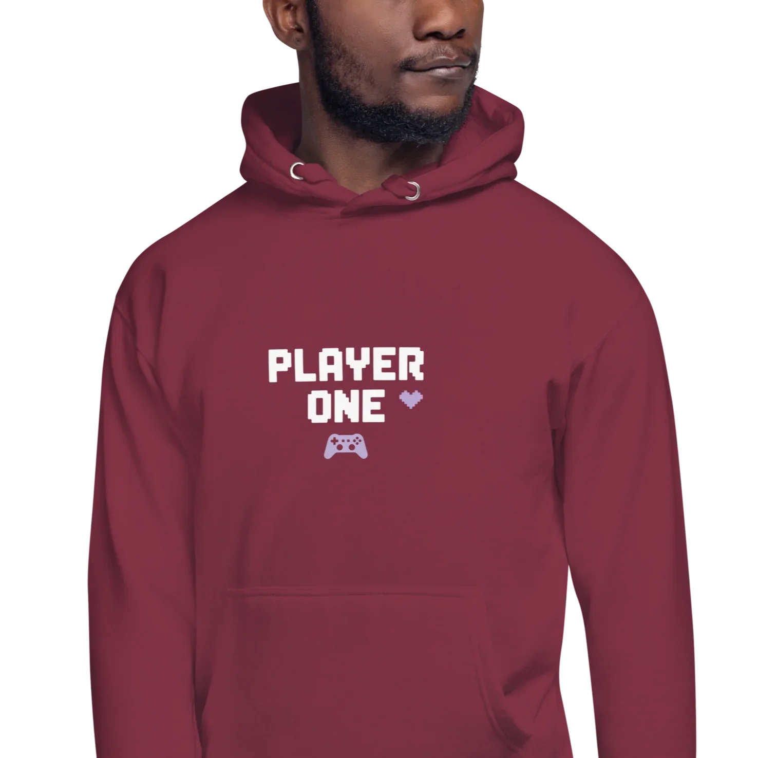 Player One Hoodie – Minimalist Pixel Gamer Design - RaZits