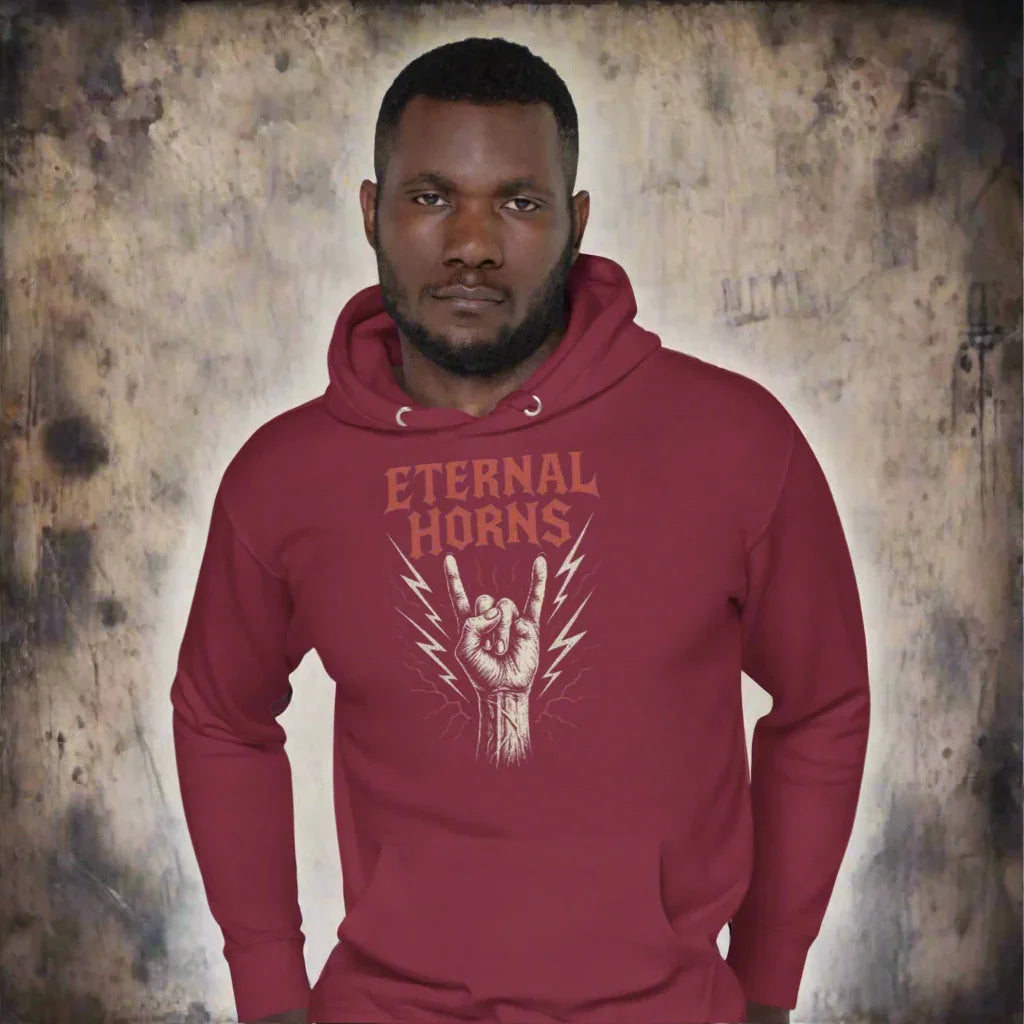 Eternal Horns Premium Hoodie – Lightning Rock Style - RaZits
