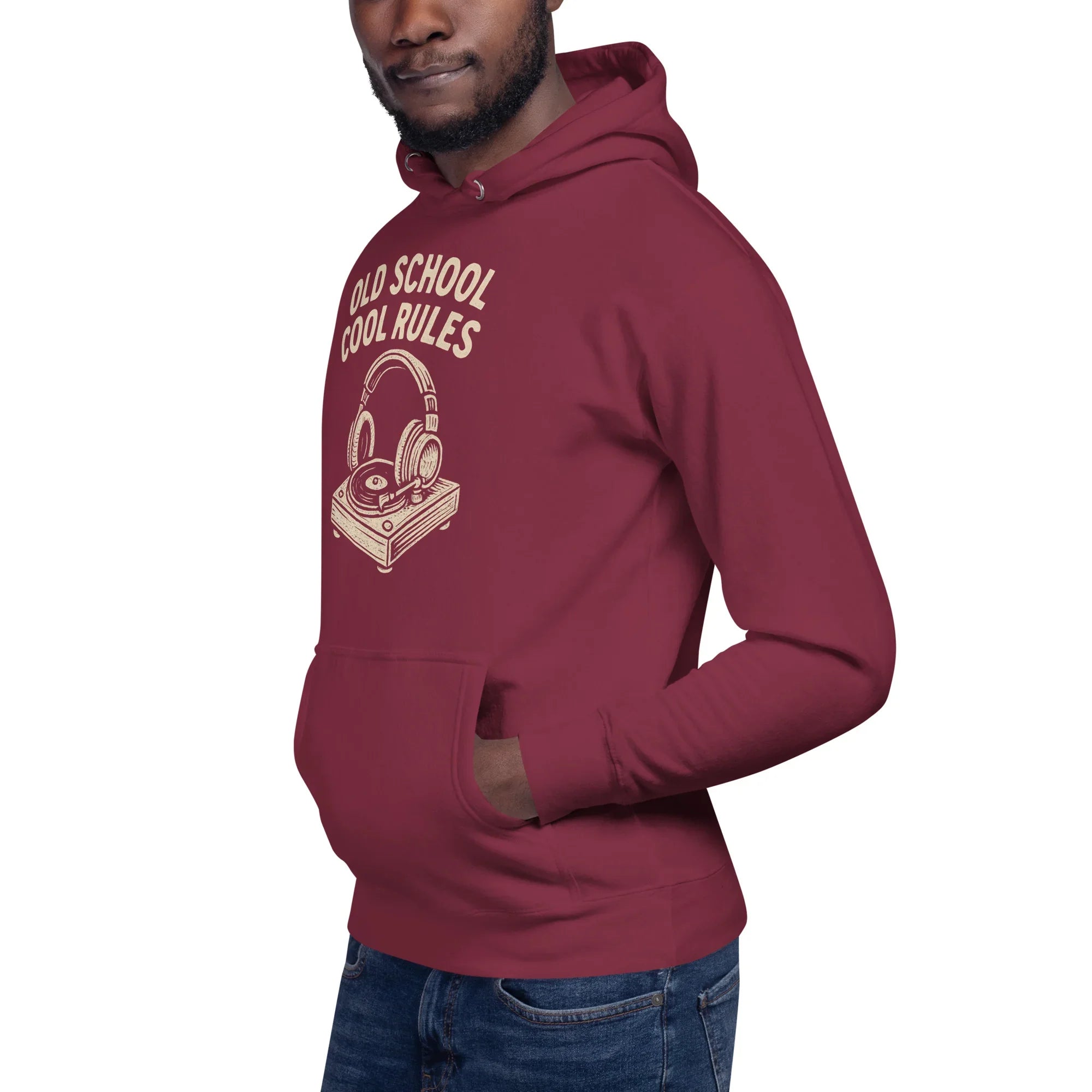 Old School Cool Rules Hoodie – Vintage Turntable Chillwear - RaZits