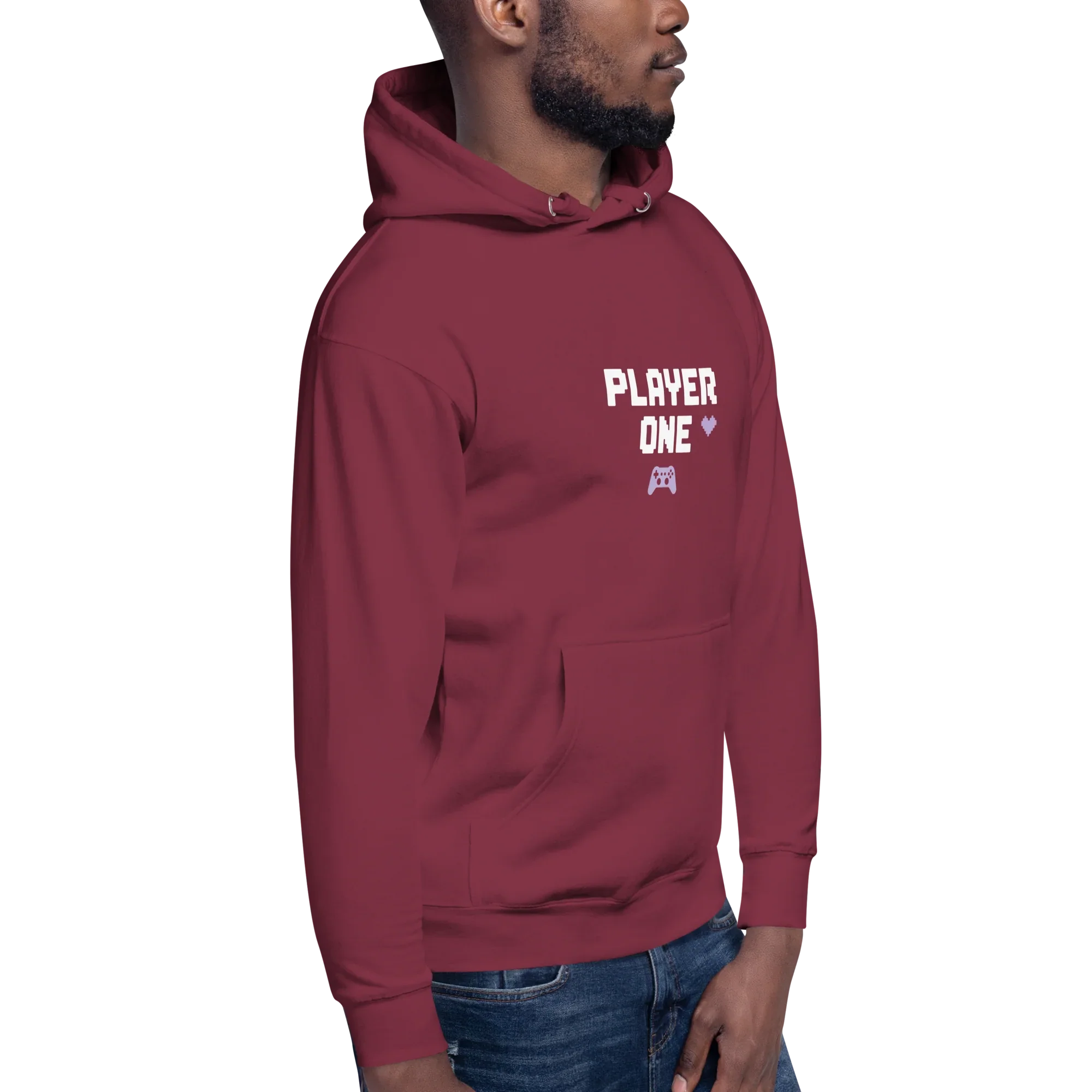 Player One Hoodie – Minimalist Pixel Gamer Design - RaZits