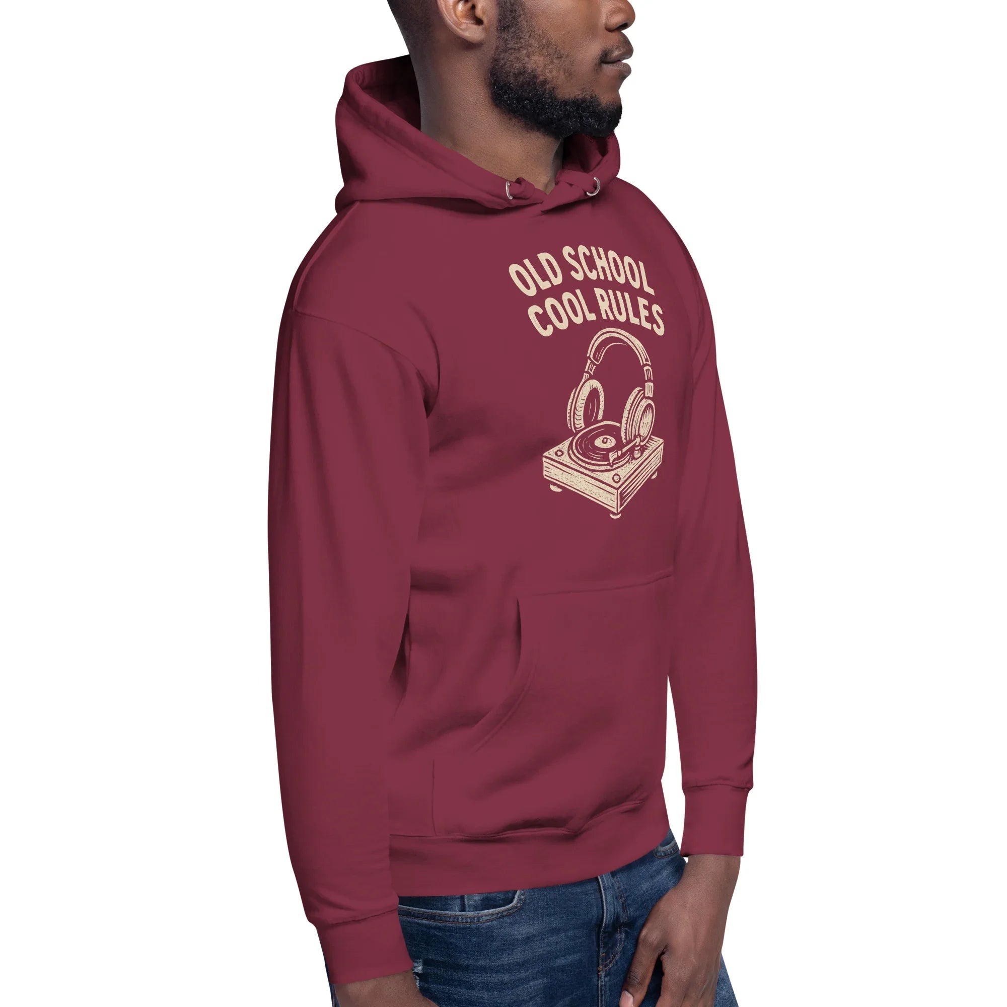 Old School Cool Rules Hoodie – Vintage Turntable Chillwear - RaZits