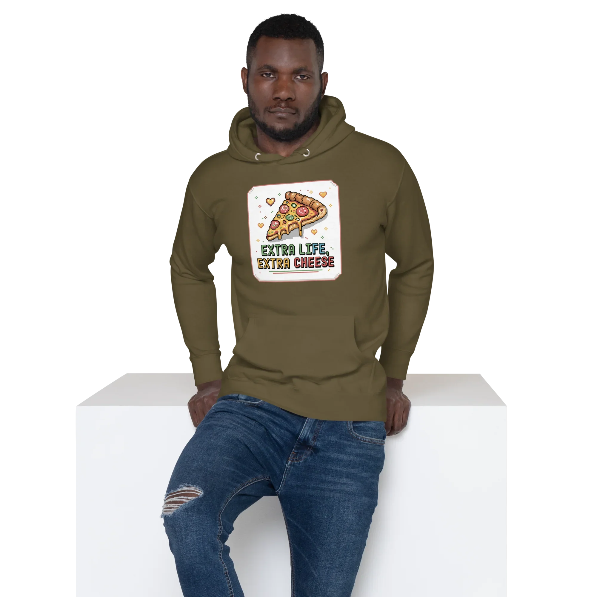Extra Life Extra Cheese Hoodie – Pizza Gamer Style - RaZits