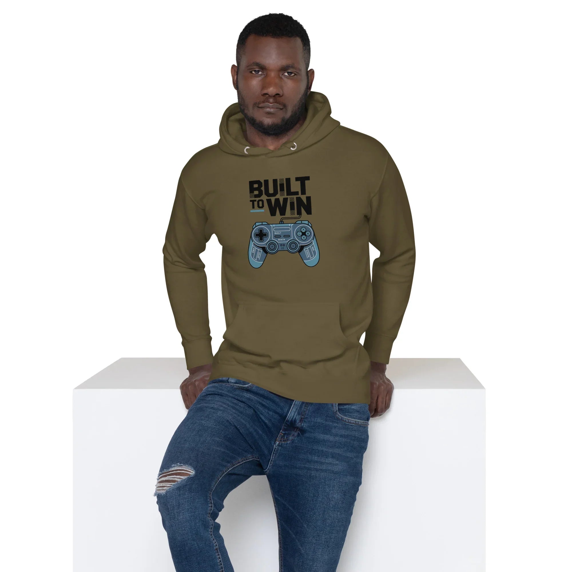 Built to Win Hoodie – Retro Gamer Controller Design - RaZits