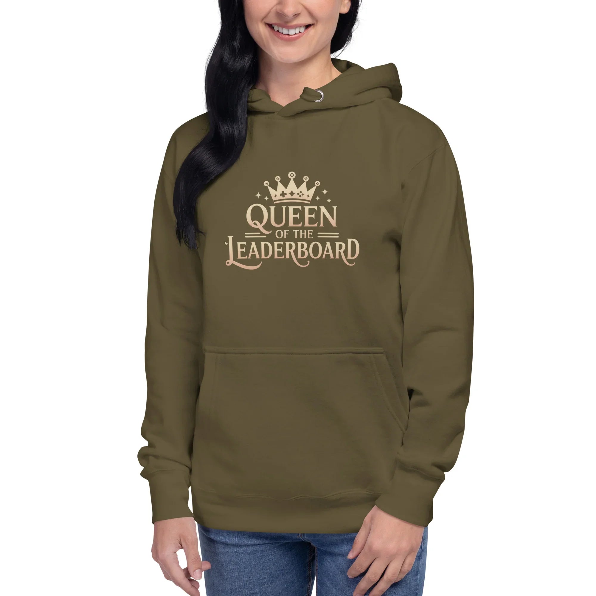 Queen of the Leaderboard Hoodie – Gamer Girl Crown Design - RaZits