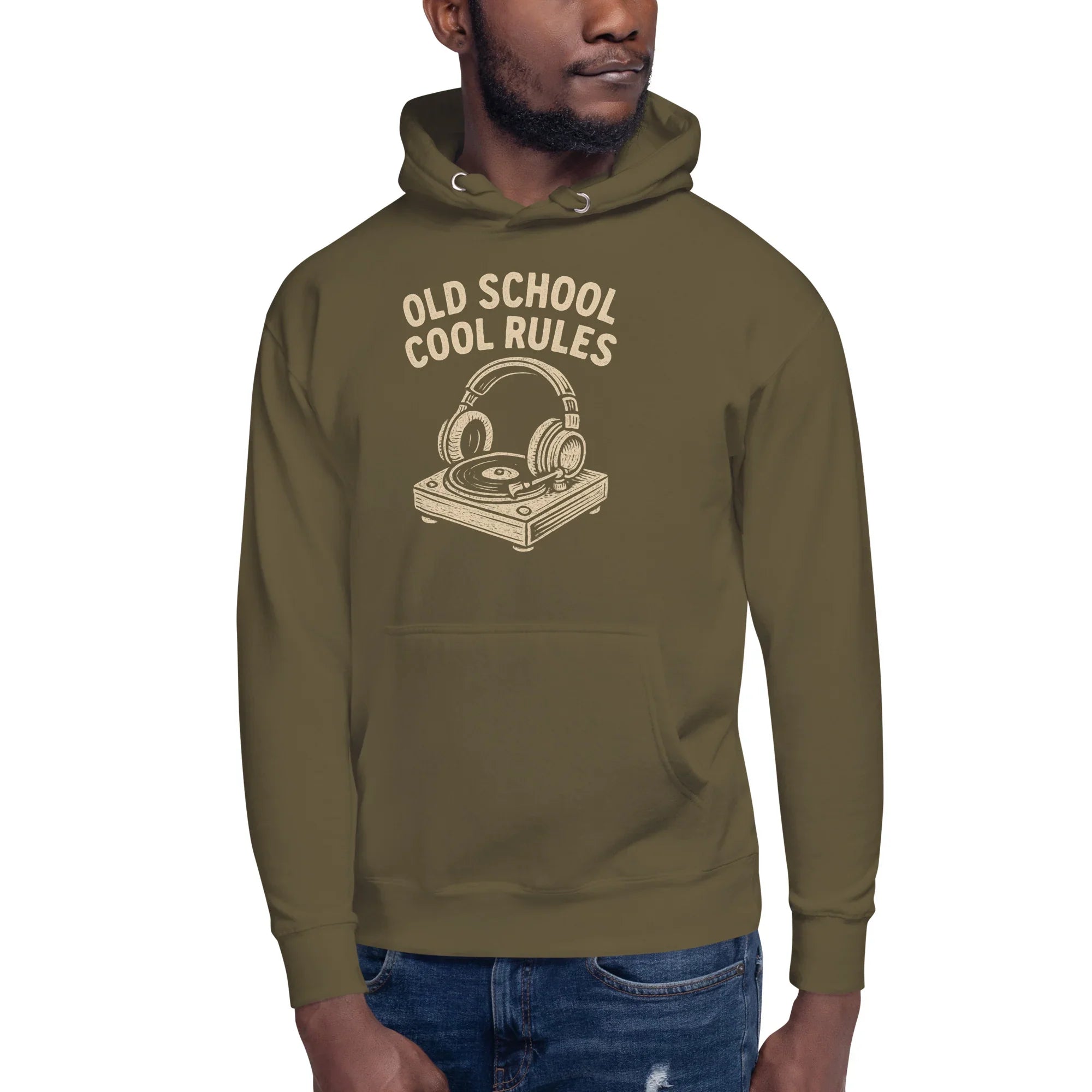 Old School Cool Rules Hoodie – Vintage Turntable Chillwear - RaZits