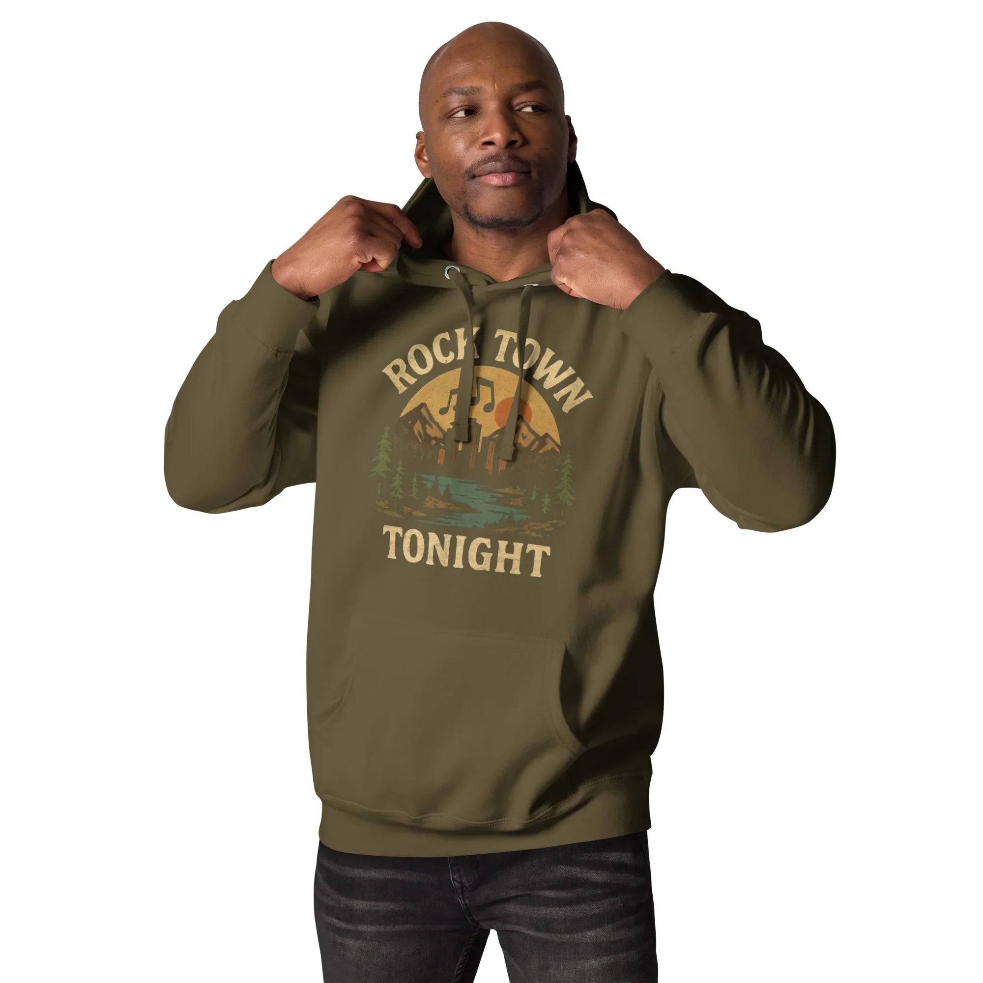 Rock Town Tonight Hoodie – Retro Concert Energy - RaZits
