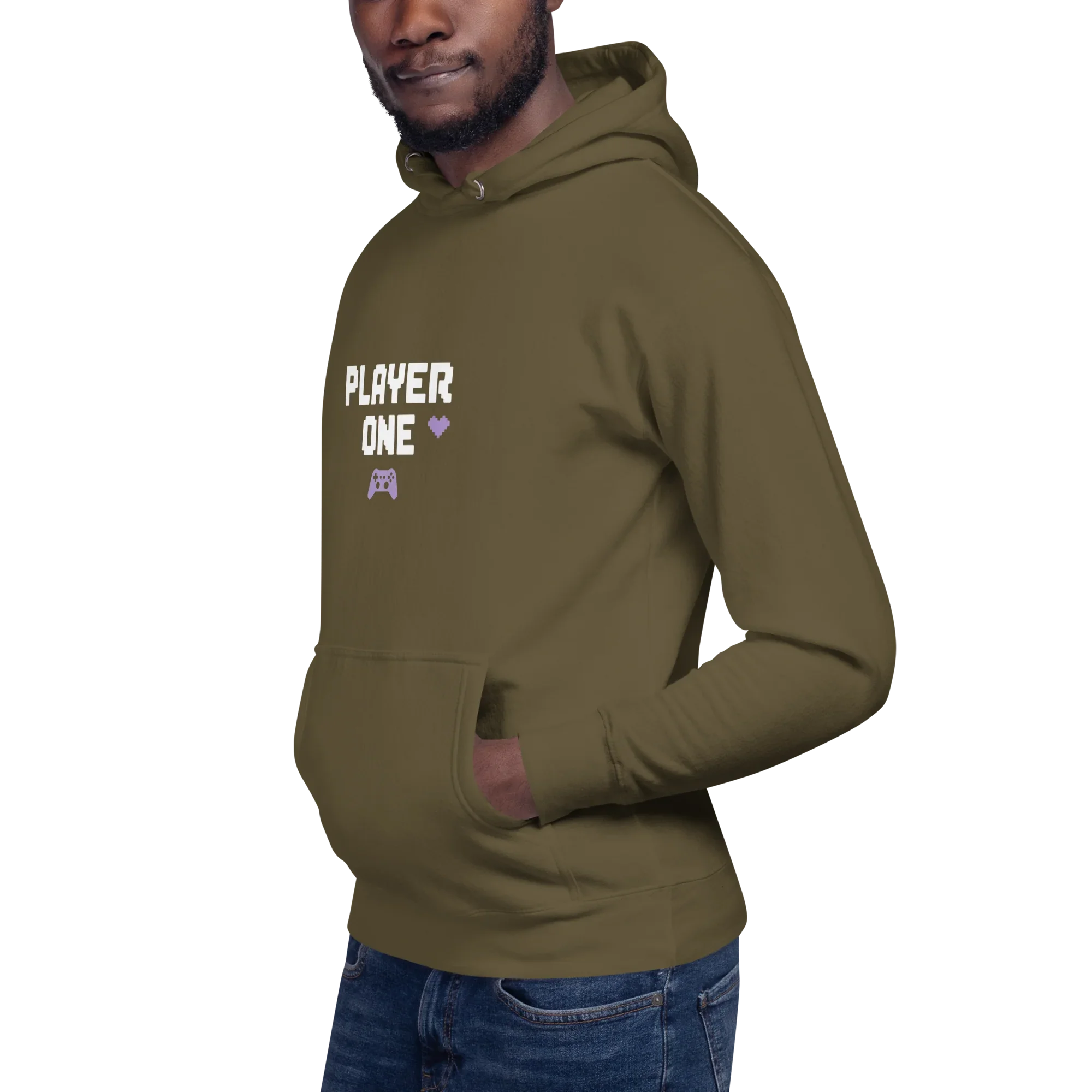 Player One Hoodie – Minimalist Pixel Gamer Design - RaZits
