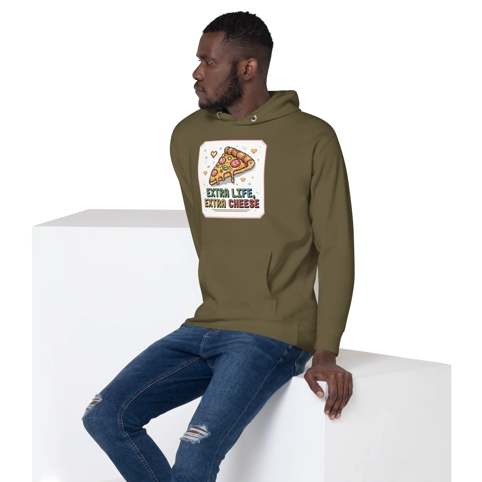 Extra Life Extra Cheese Hoodie – Pizza Gamer Style - RaZits