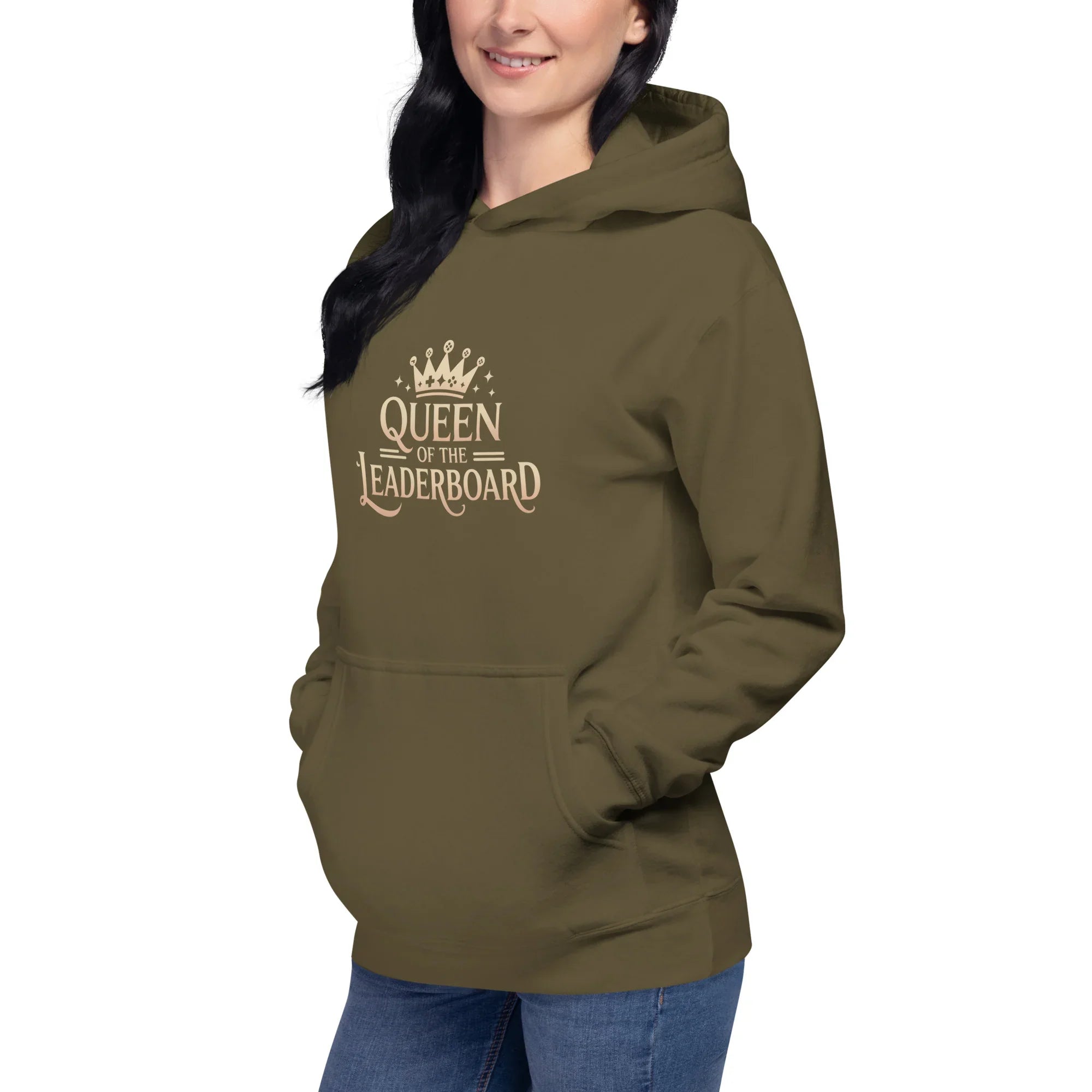 Queen of the Leaderboard Hoodie – Gamer Girl Crown Design - RaZits